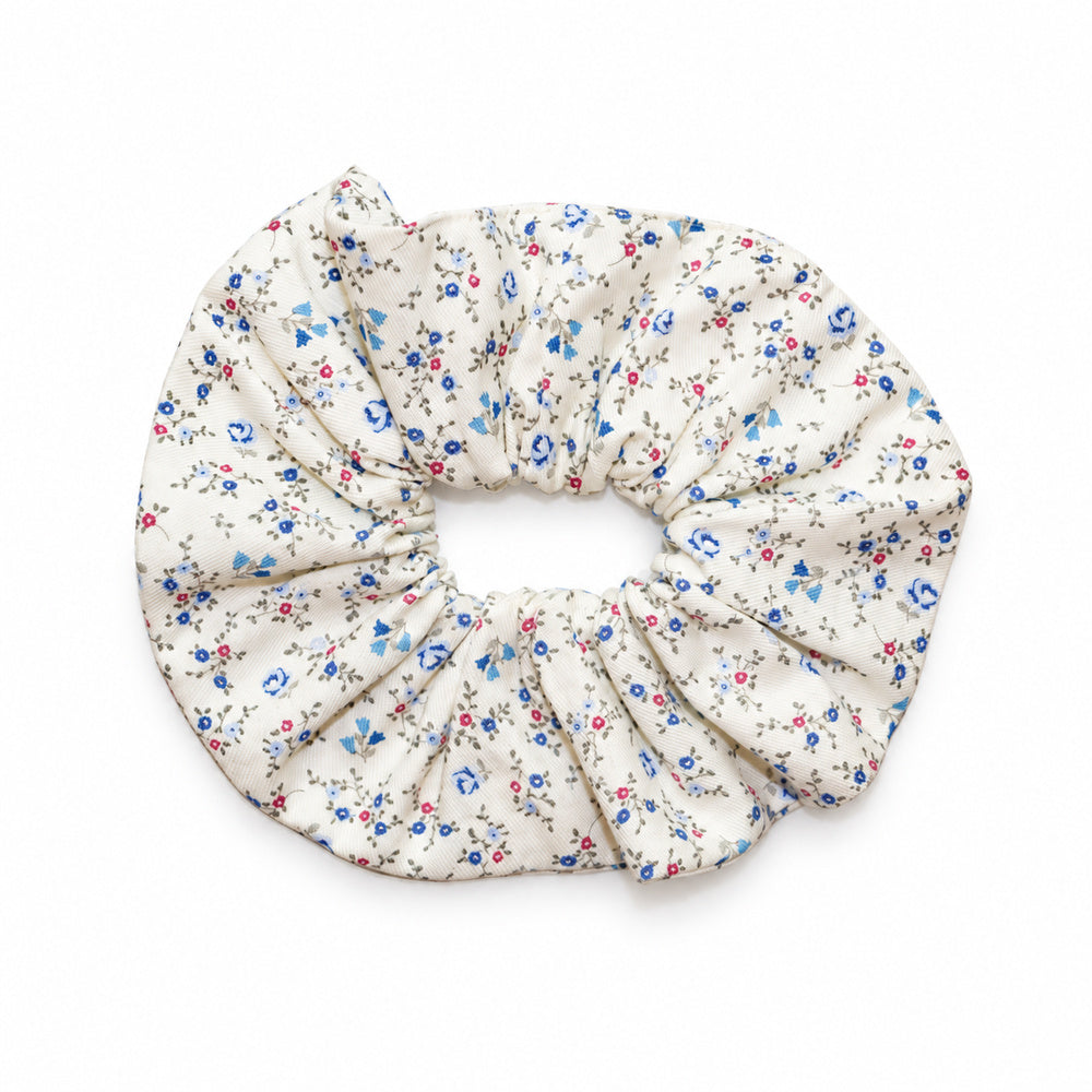 Girl Blue Floral Scrunchie