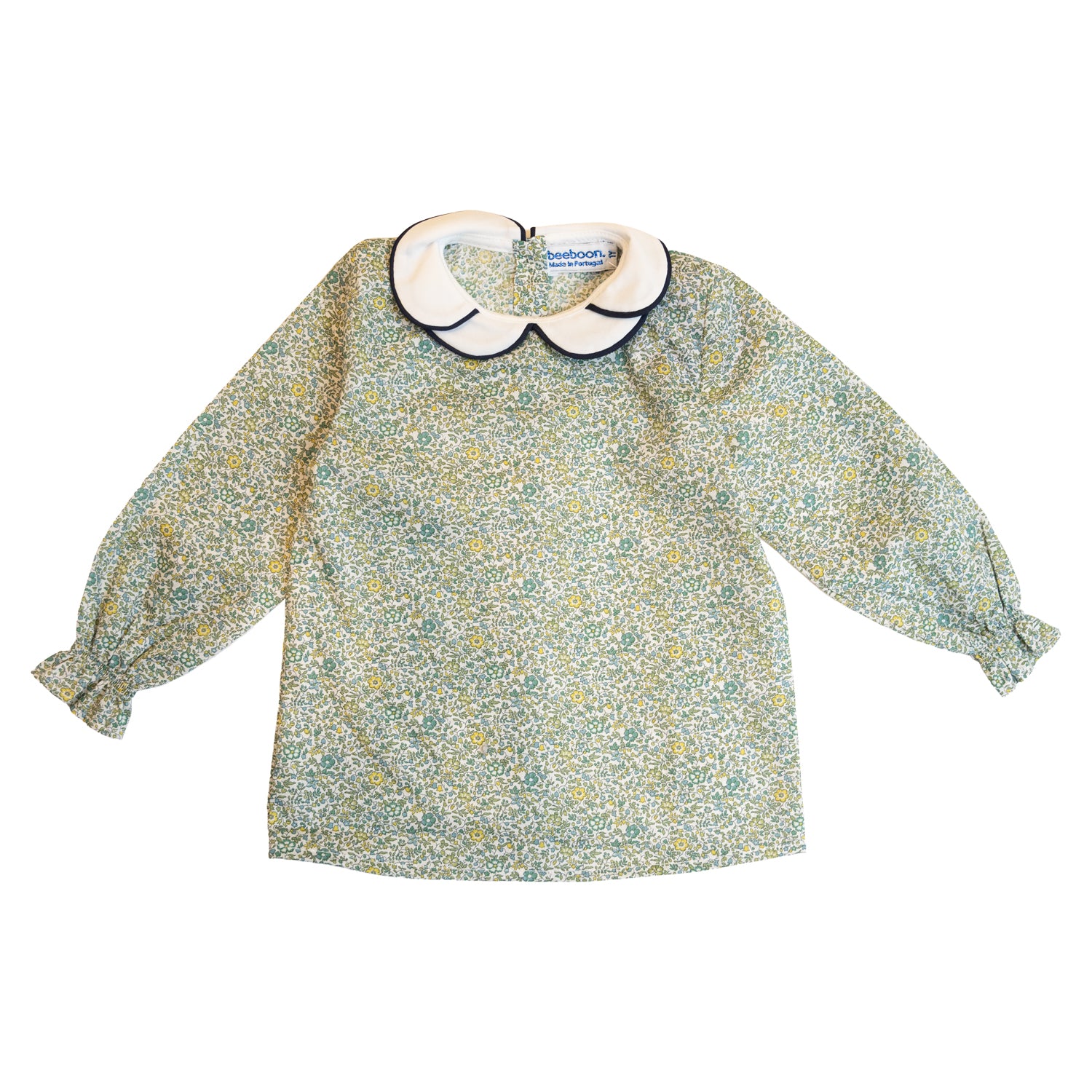 Girl Katie & Millie Green Liberty Blouse