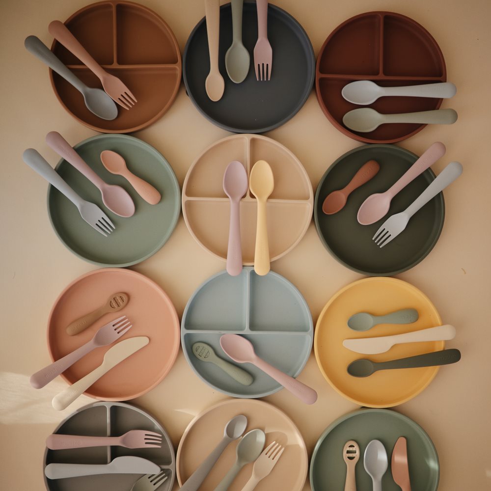 Mushie Silicone Suction Plate Shifting Sand
