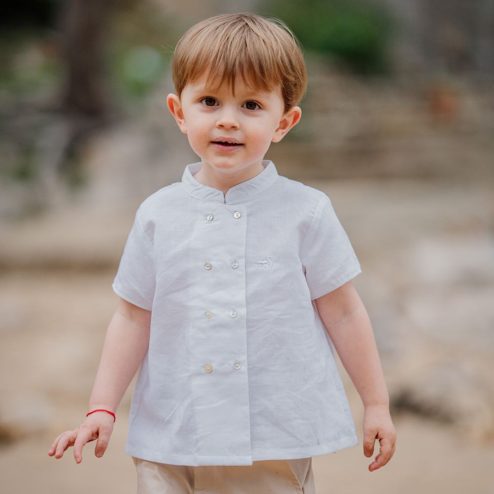 Baby White Linen Shirt