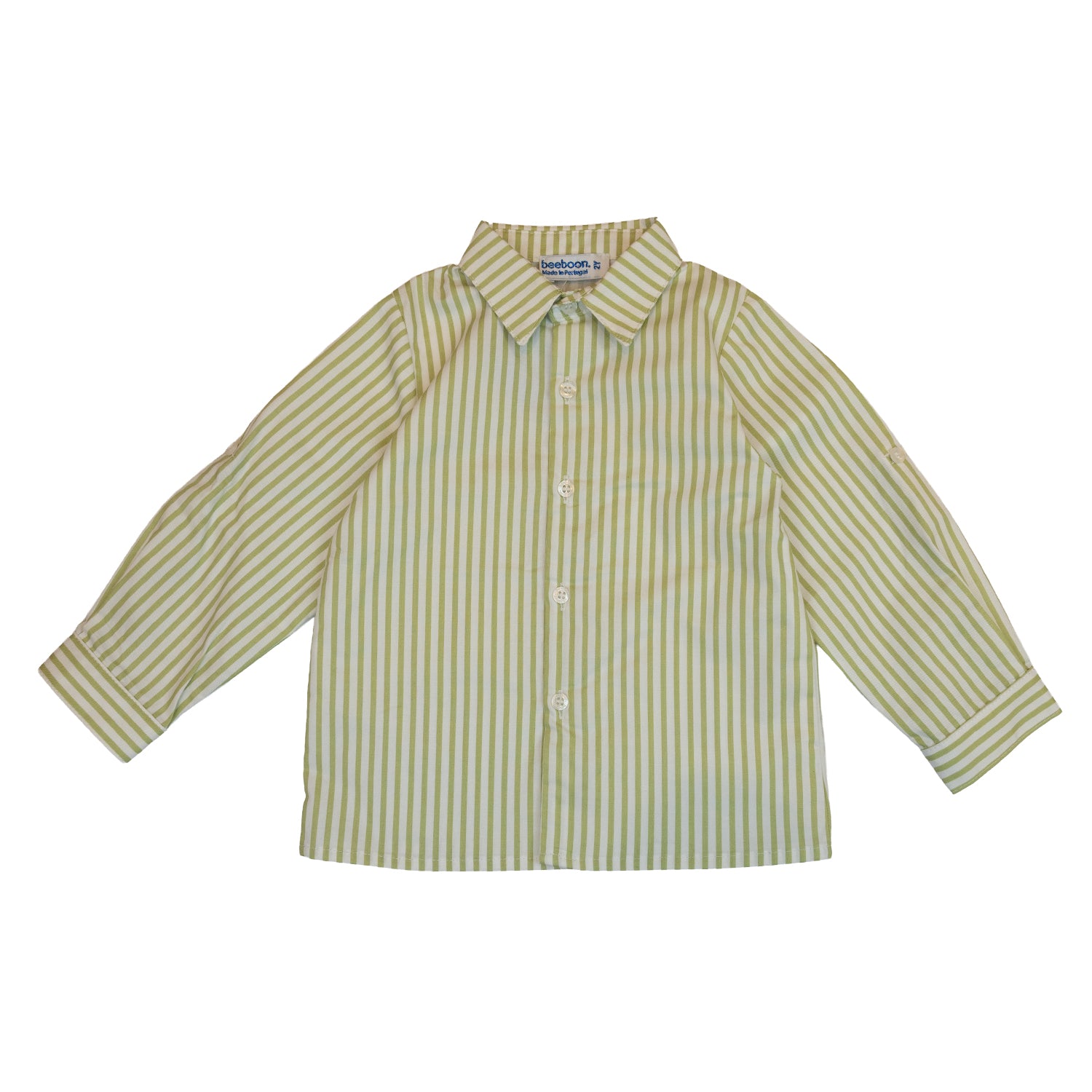 Boy Olive Bay Stripe Shirt