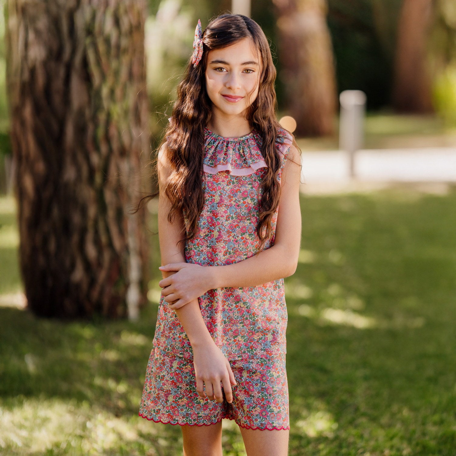 Girl Nell, Annie and May Liberty Scalloped Shorts