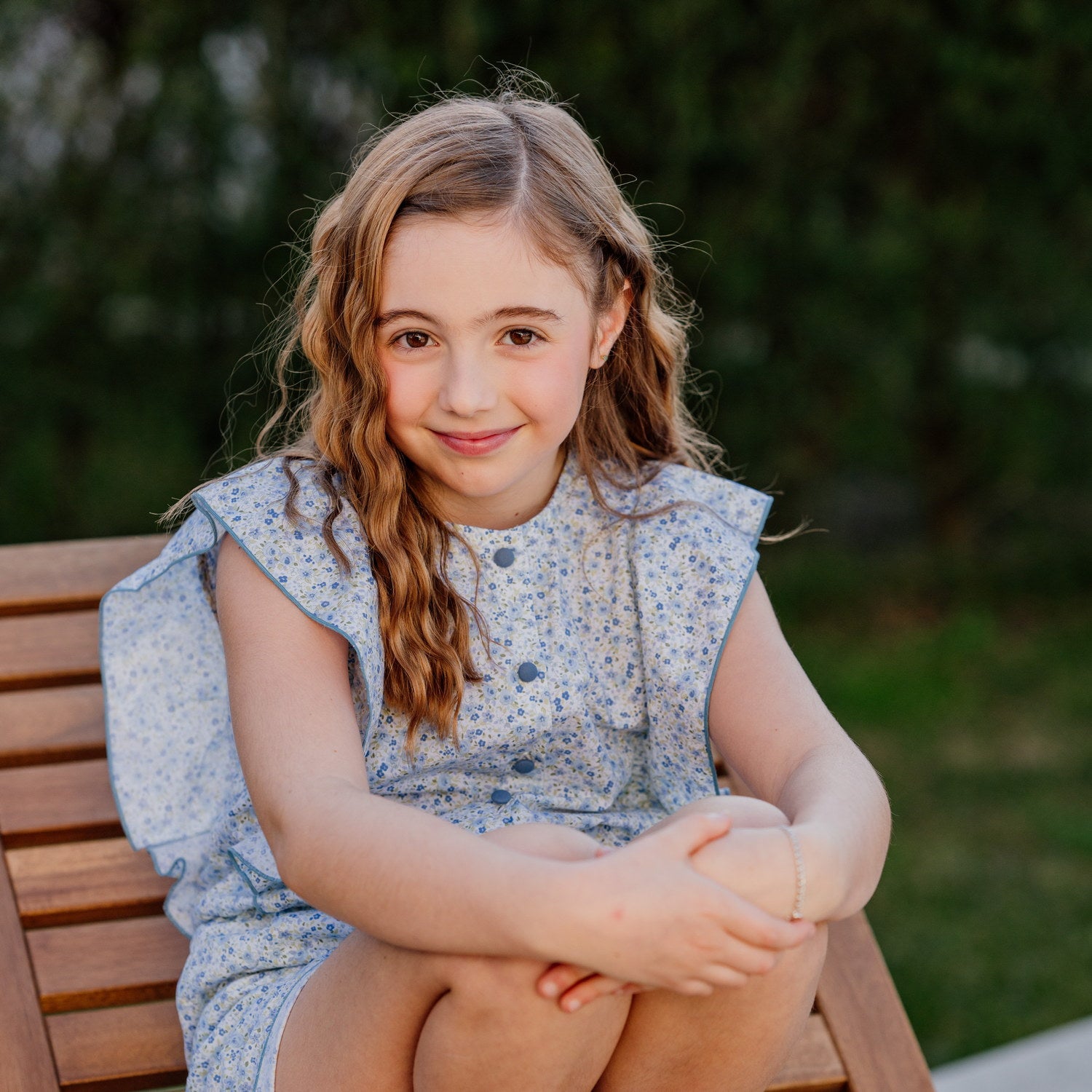 Girl Soft Blue Meadow Playsuit