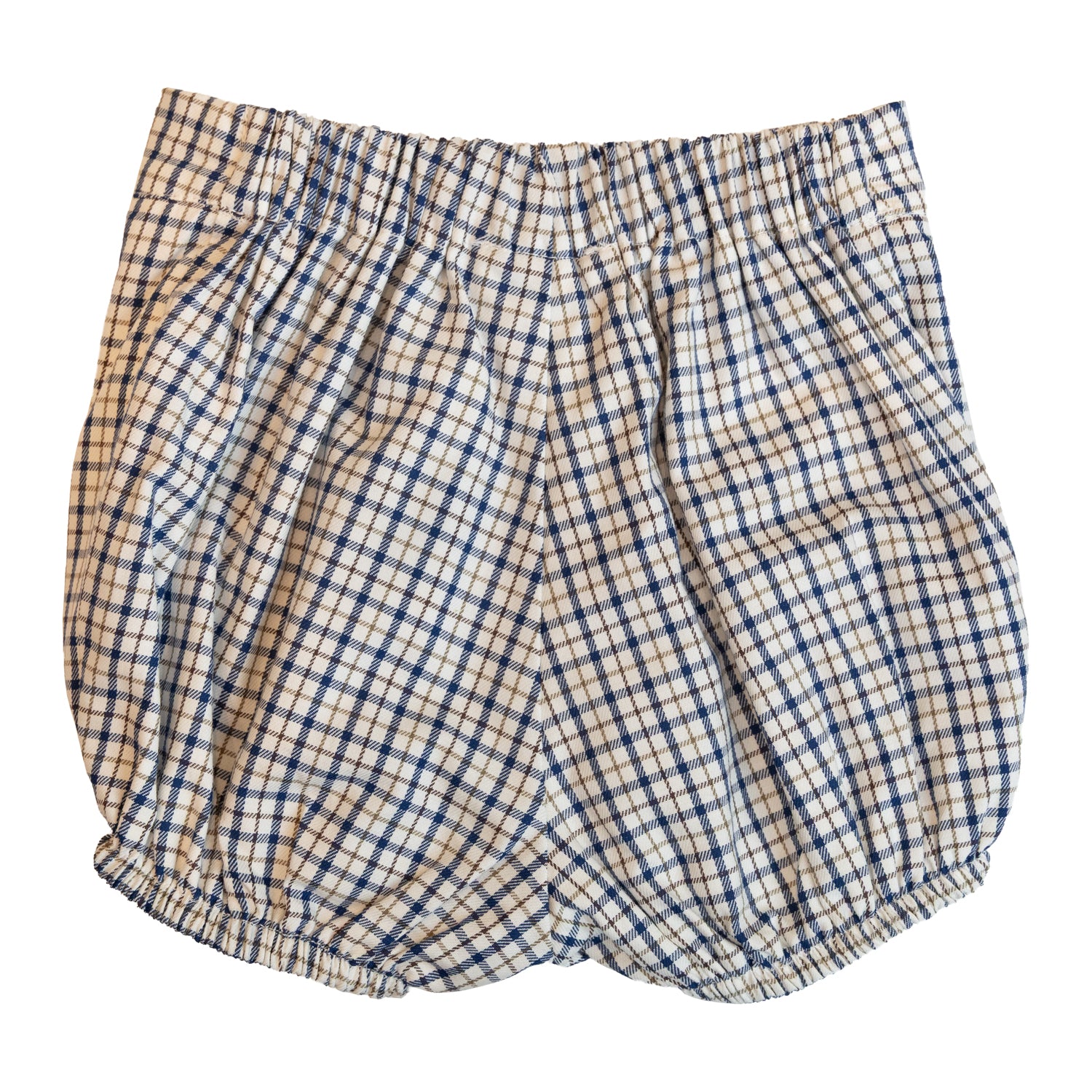 Baby Navy & Chestnut Check Bloomers
