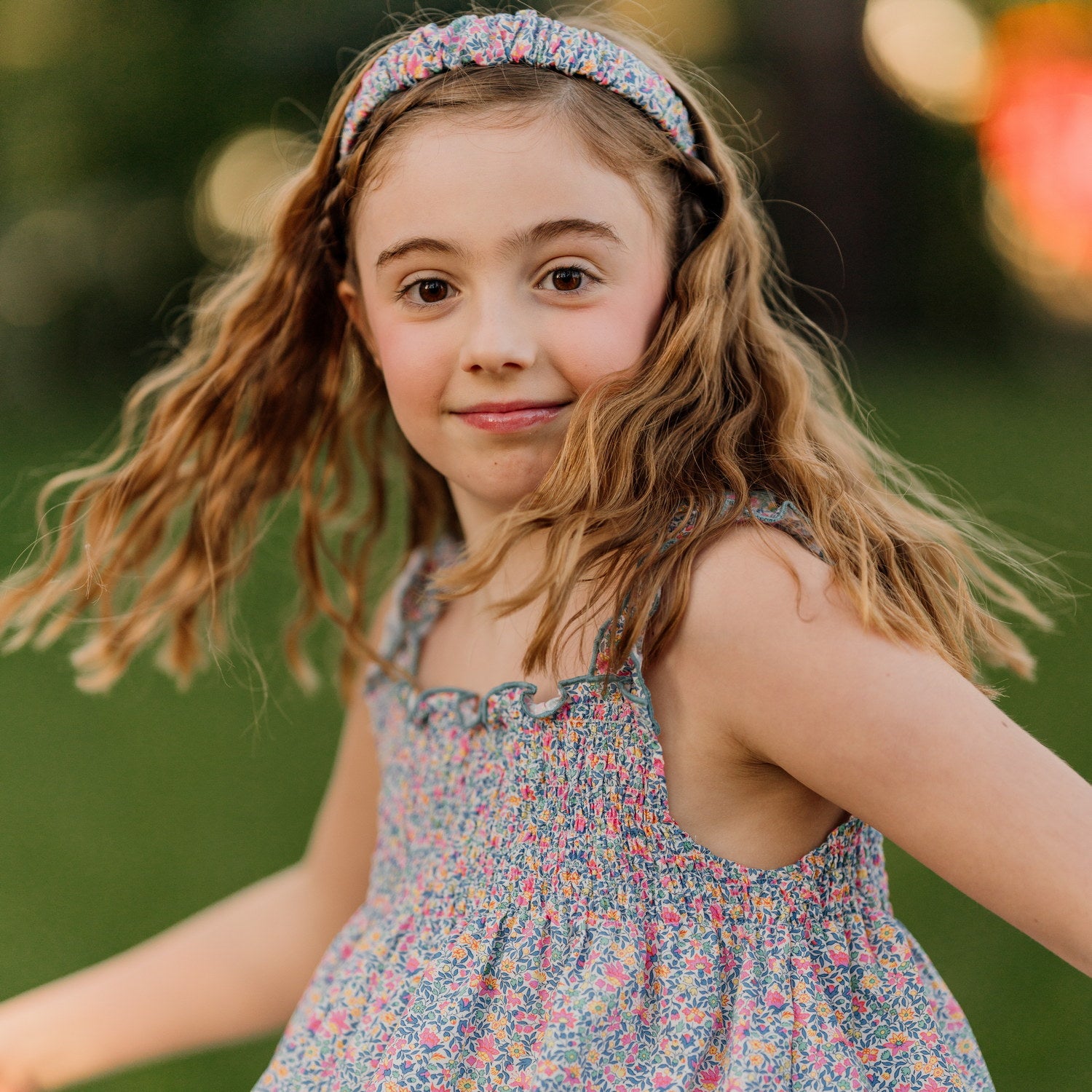 Girl Clarissa Liberty Smocked Strap Sundress