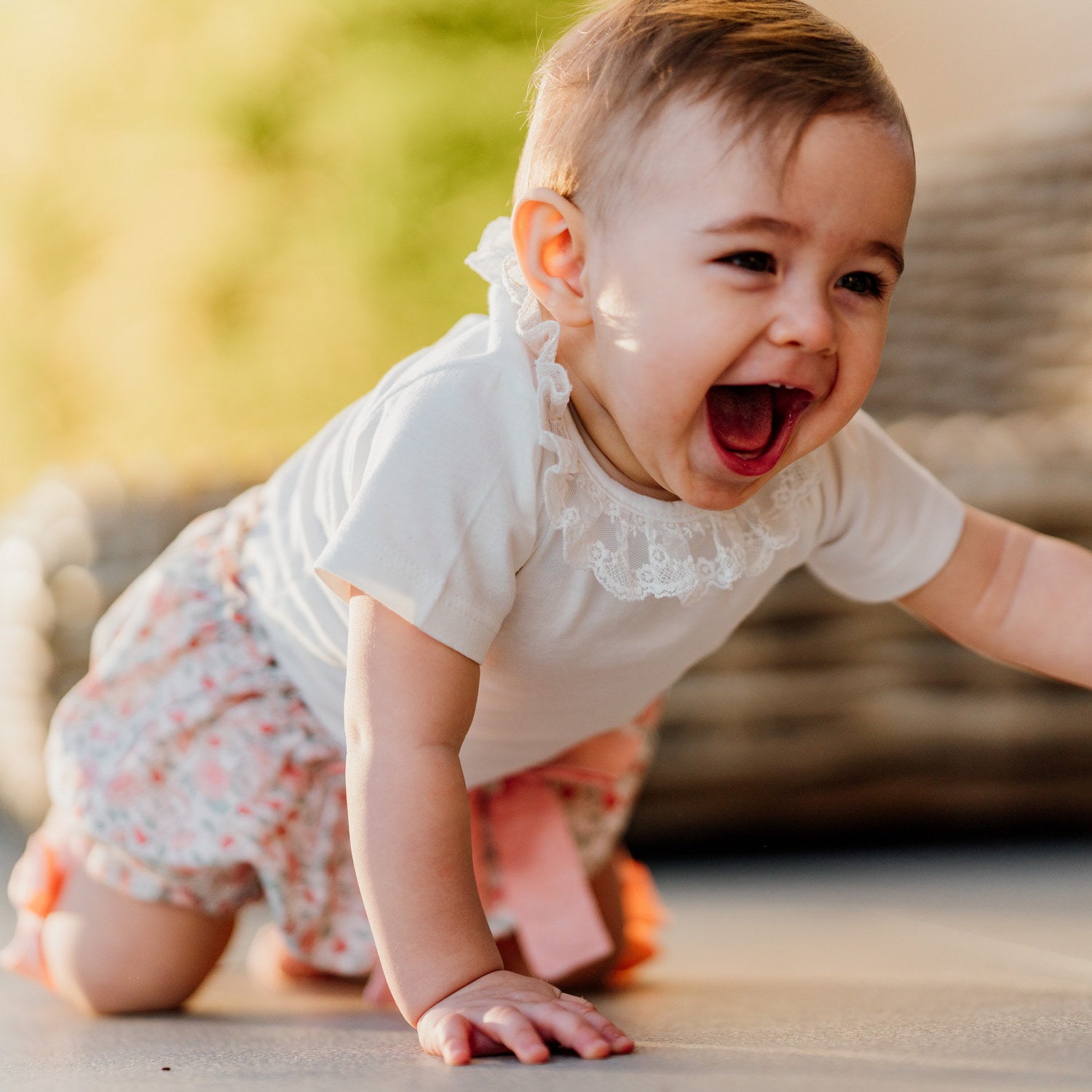 Condor Heart Bodysuit with Bobbin Lace Collar Cream