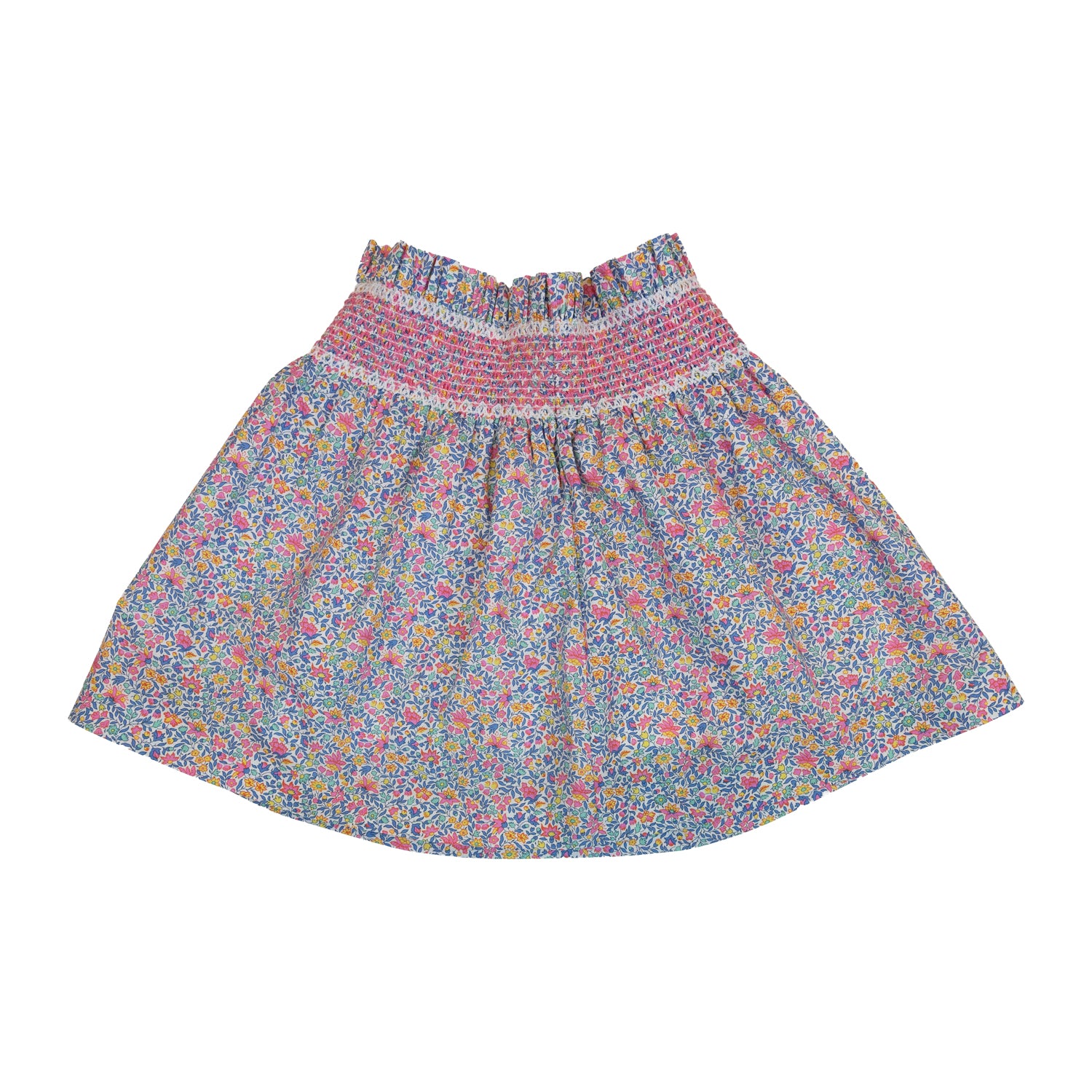 Girl Clarissa Liberty Hand Smocked Skirt