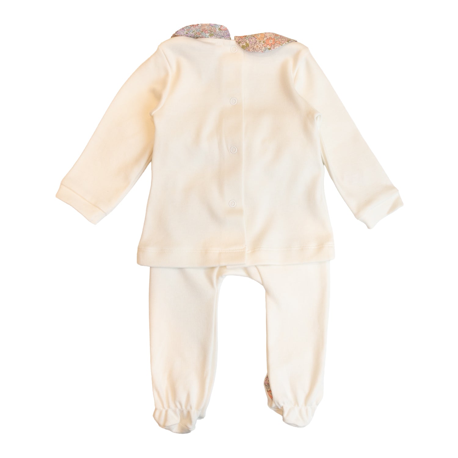 Baby White Set with Michelle Liberty fabric details