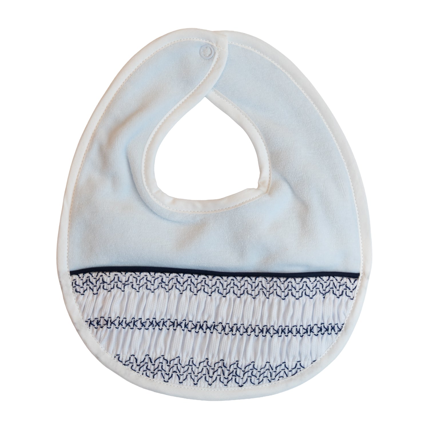 Baby Blue Hand Smocked Bib