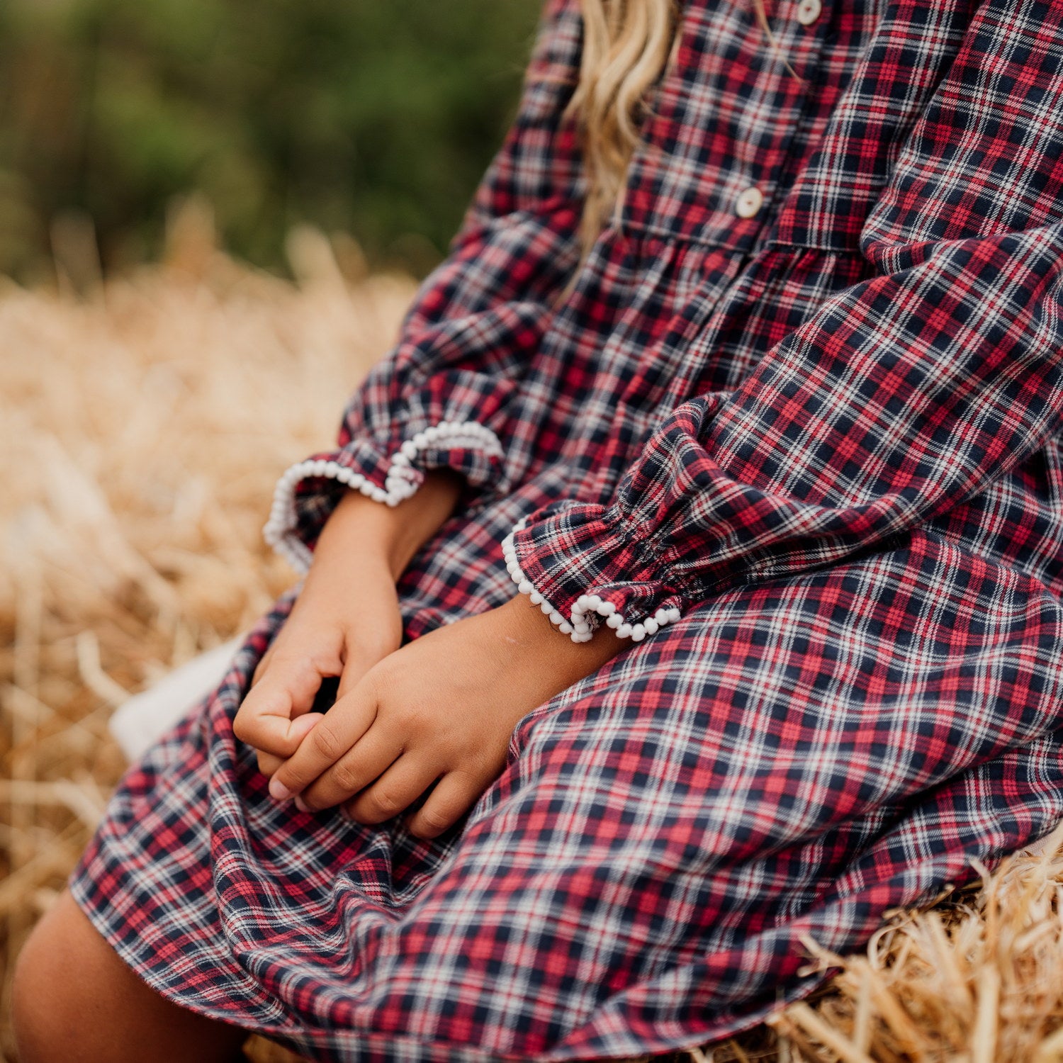 Girl Midnight Berry Tartan Nightdress