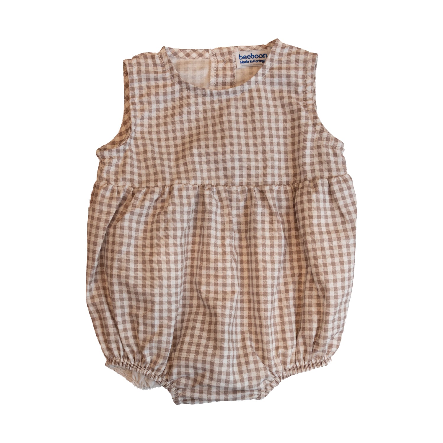 Baby Almond Gingham Romper