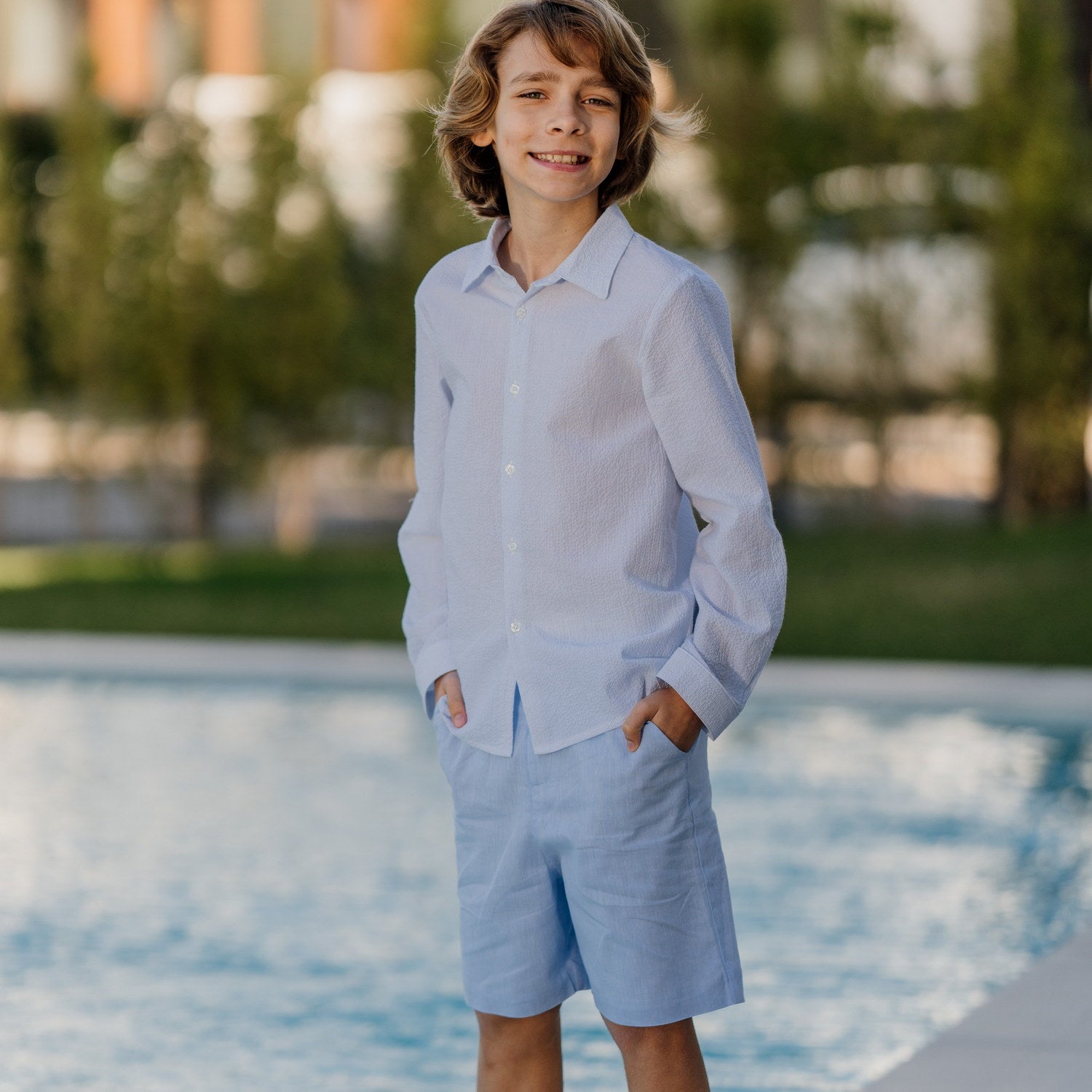 Boy Blue Dream Linen Shorts