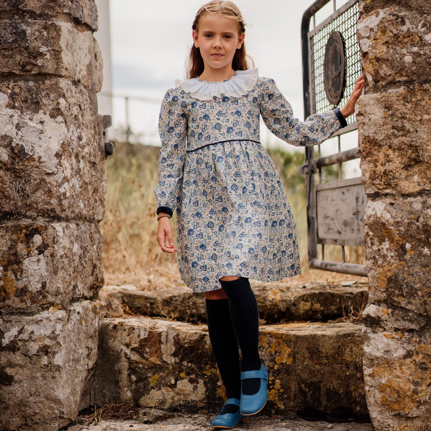 Girl Felicite Blue Liberty Dress