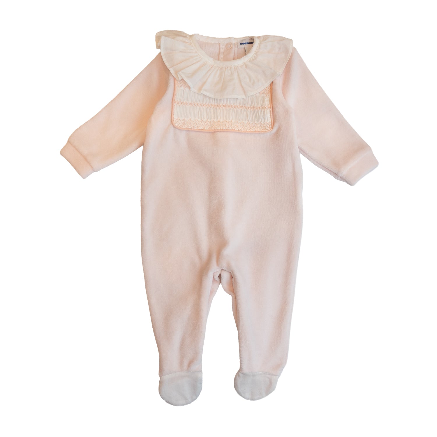 Baby Pink Hand Smocked All-in-one