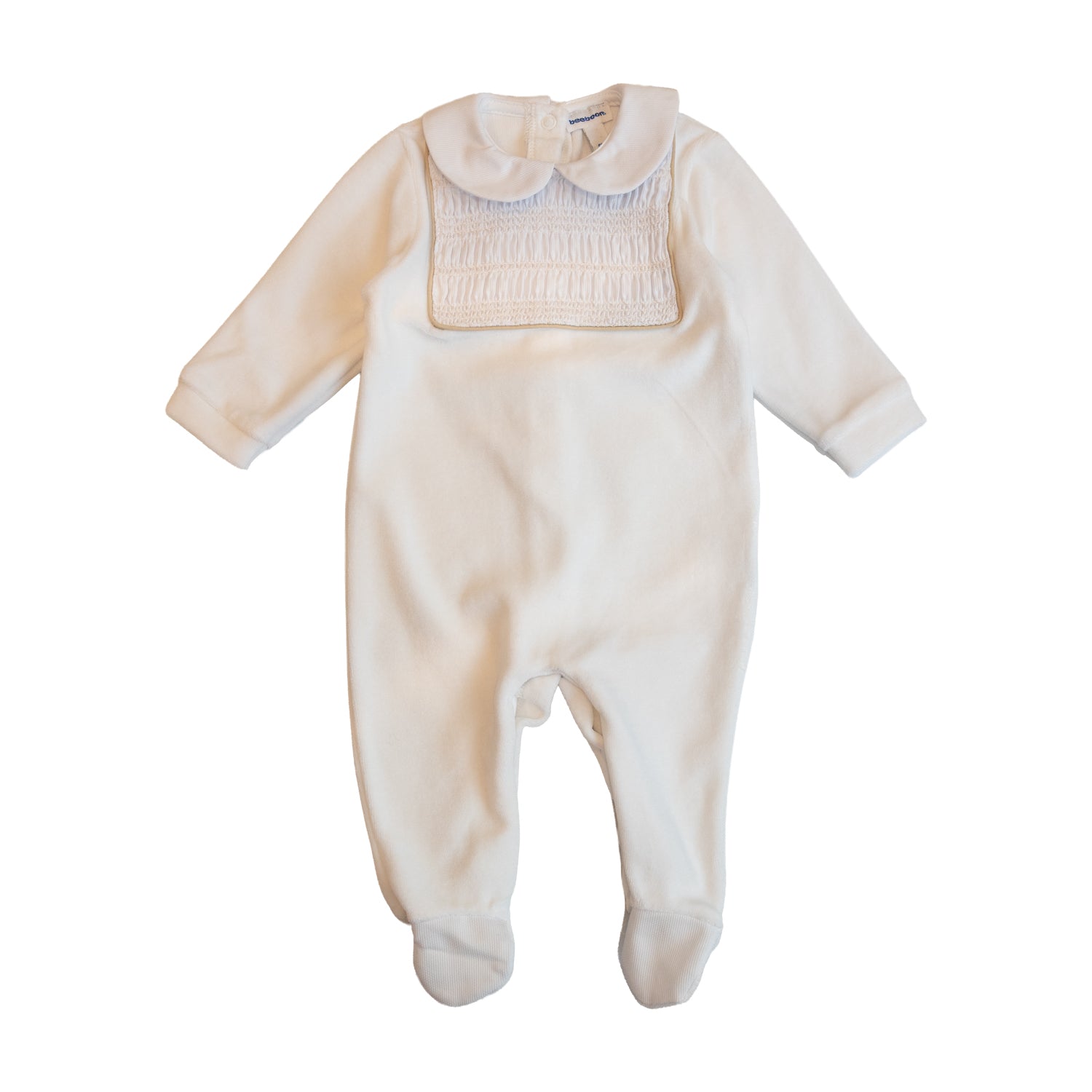 Baby White Hand Smocked All-in-one