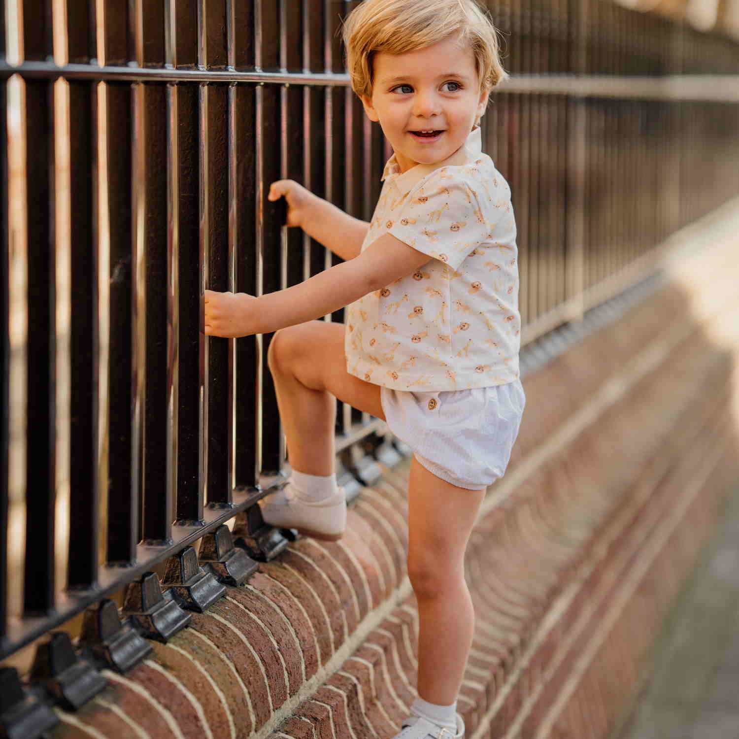 Baby Cream Stripe Seersucker Bloomers