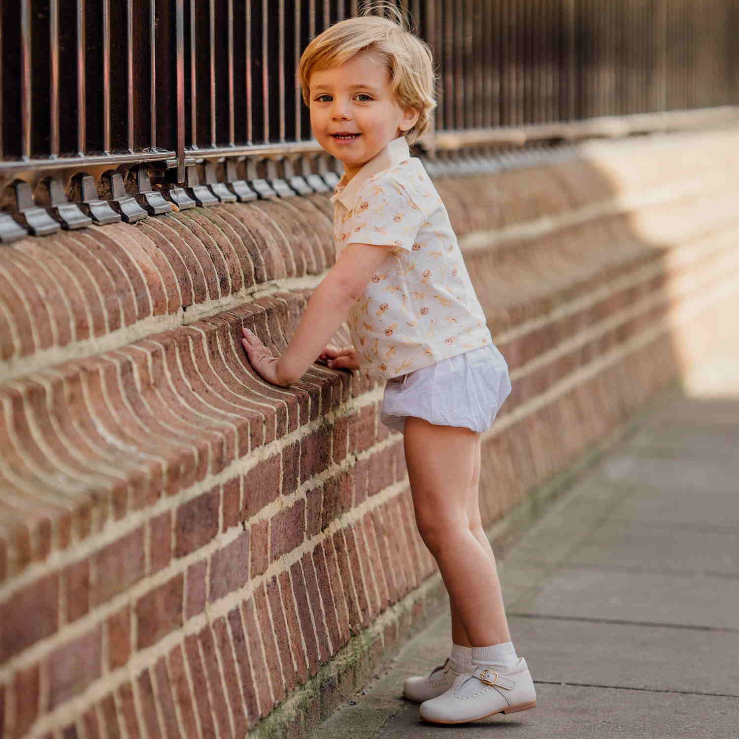 Baby Cream Stripe Seersucker Bloomers