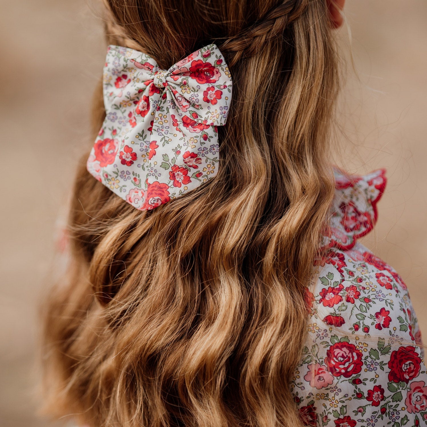 Girl Felicite Red Liberty Bow Clip