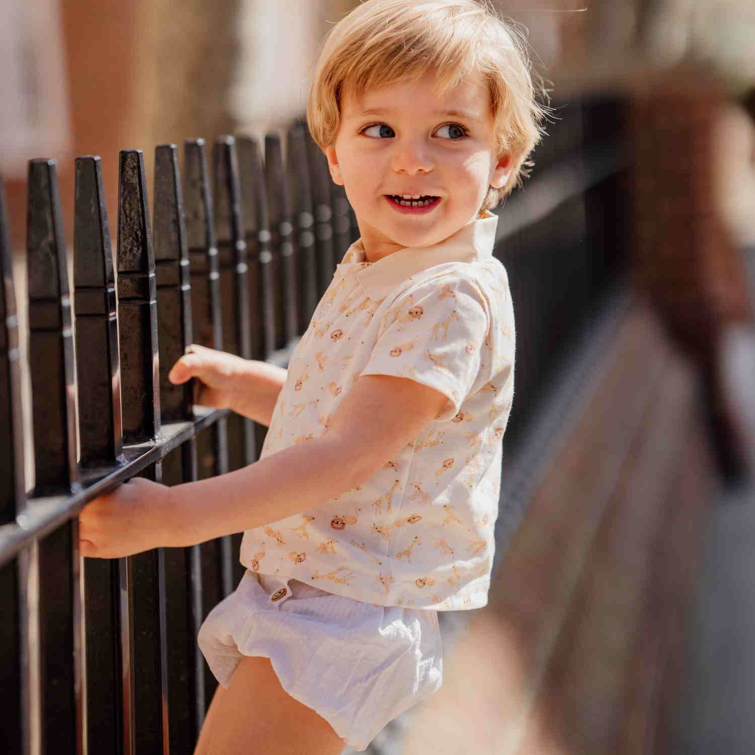 Baby Cream Stripe Seersucker Bloomers