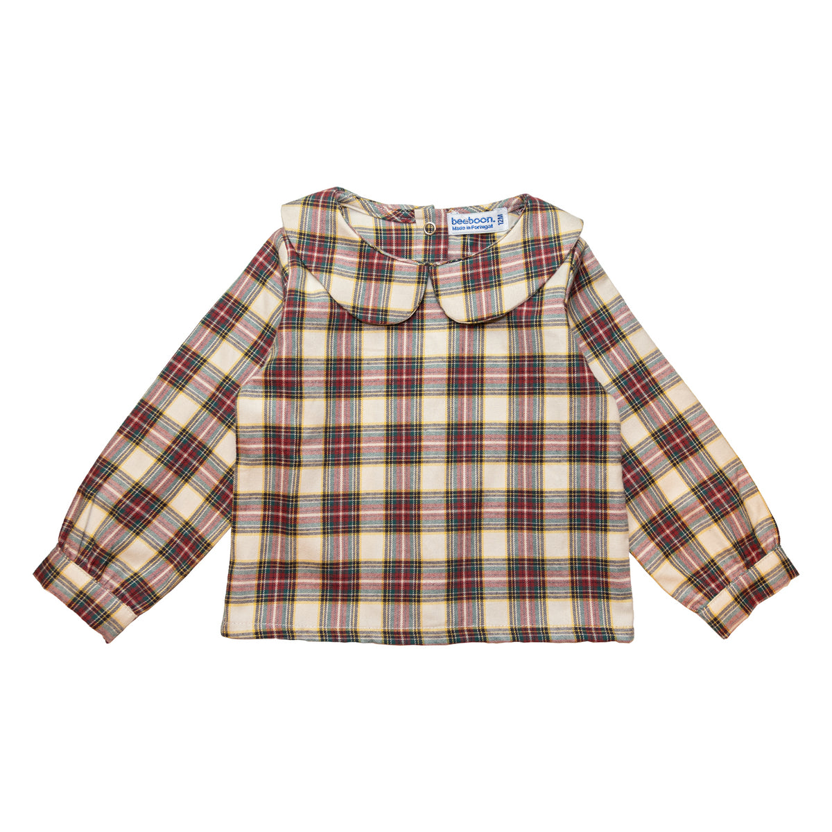 Baby Burgundy & Cream Tartan Shirt