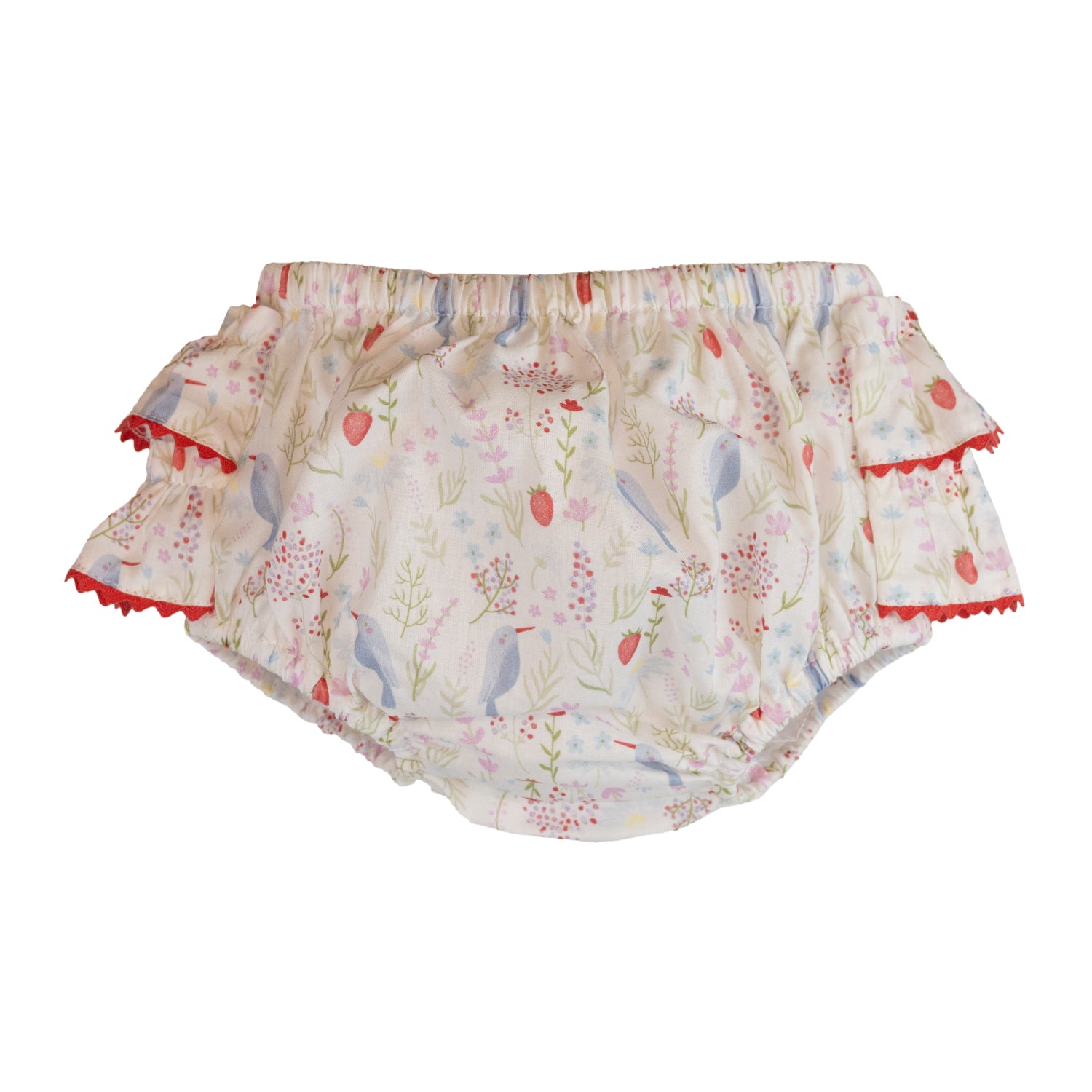 Baby Girl Sky Blue Birds Frilly Bloomers