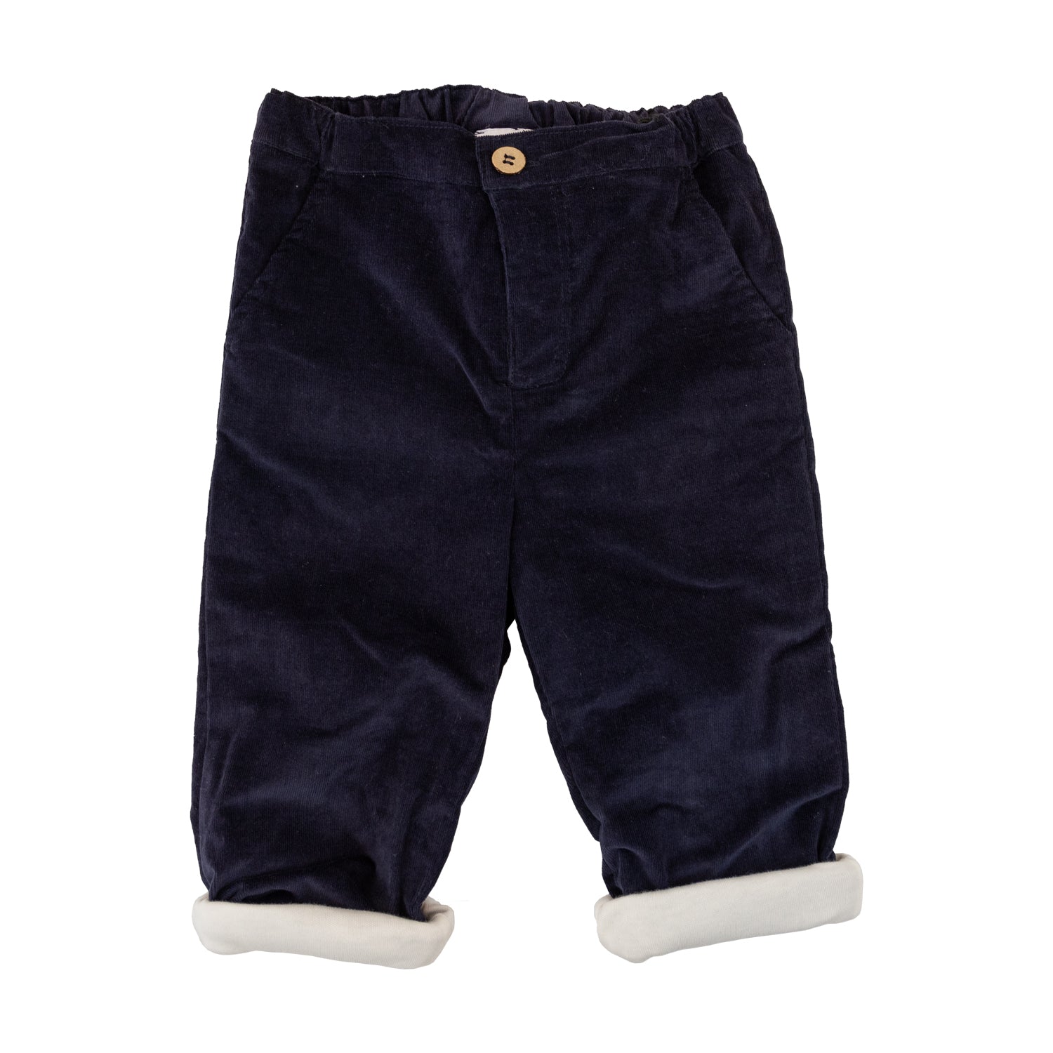 Baby Navy Whisper Cord Trousers