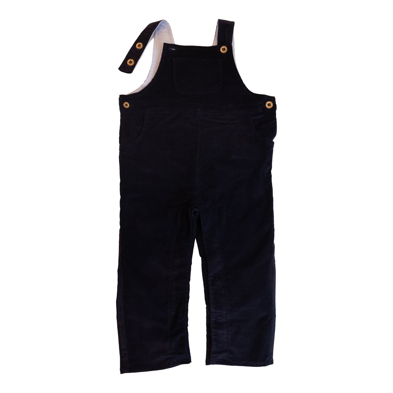 Baby Navy Whisper Cord Dungarees