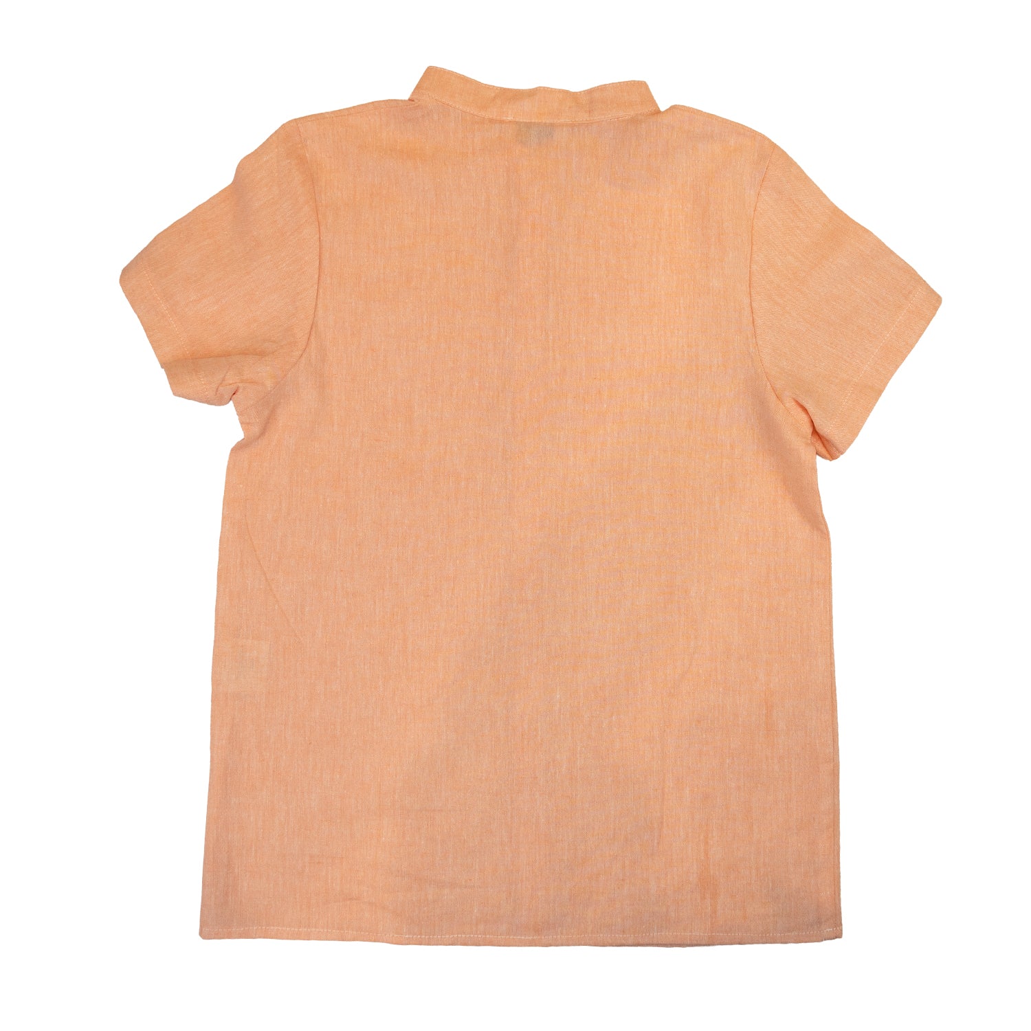 Boy Apricot Sand Linen Short Sleeve Shirt