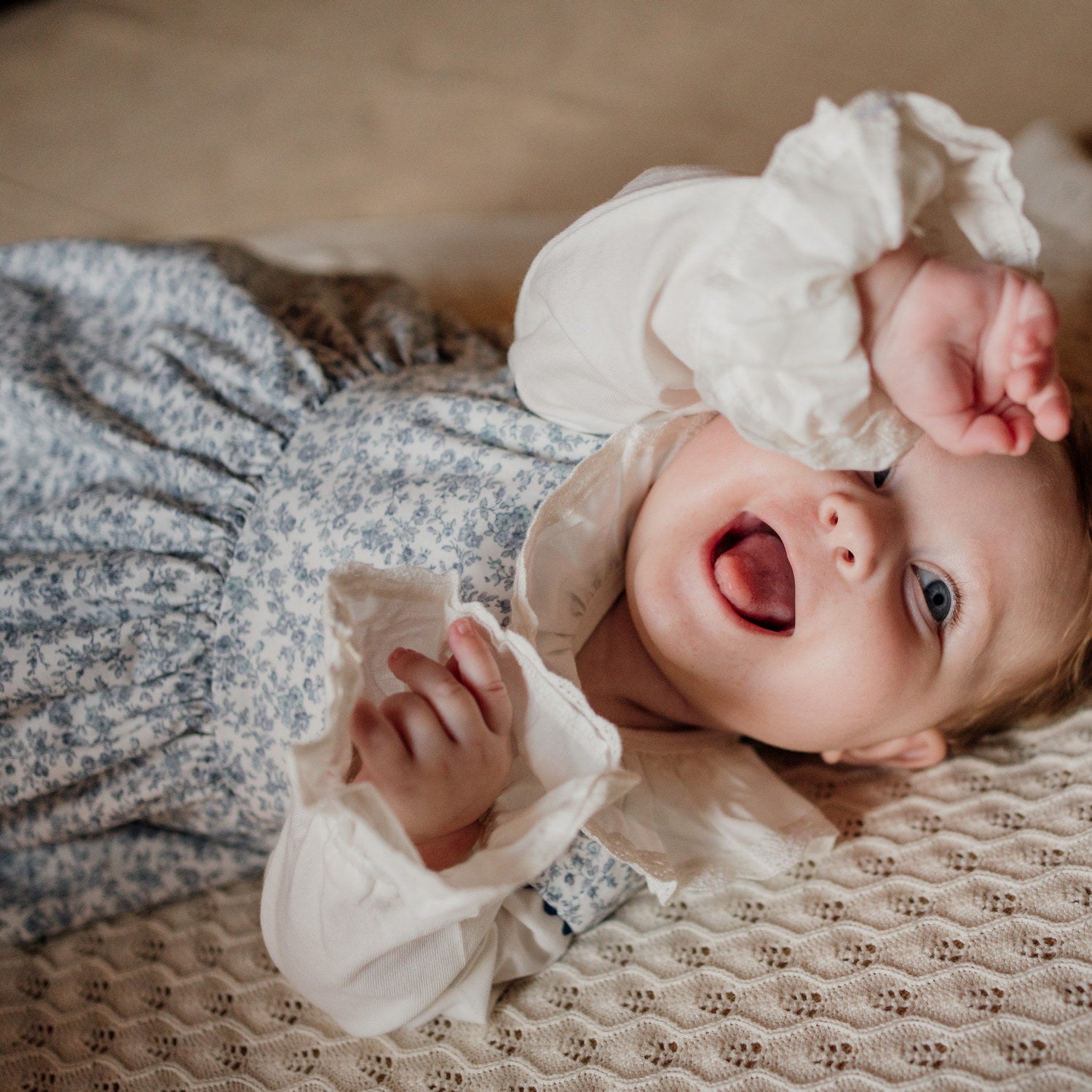Baby White Cotton White Lace Bodysuit