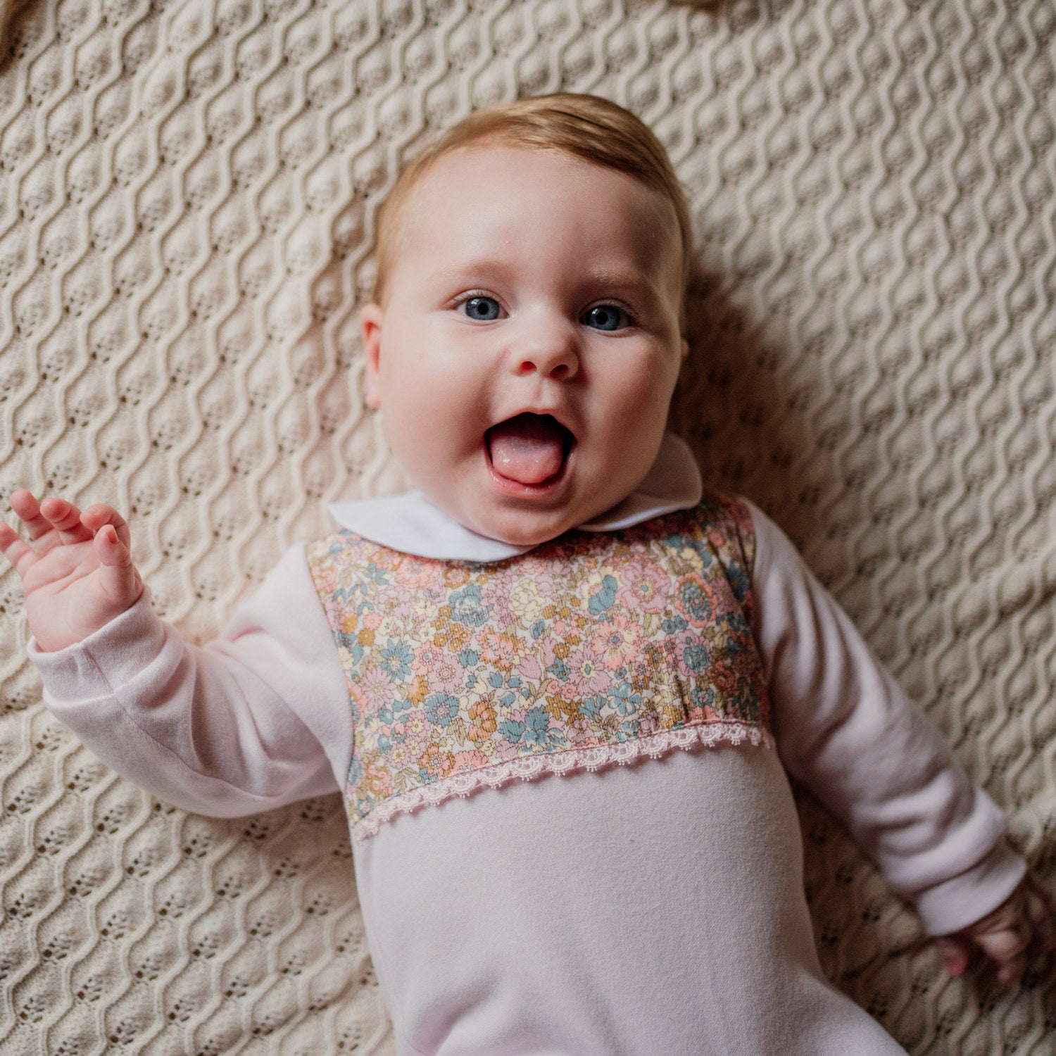 Baby Nell Annie & May Liberty Cord & Pink All-in-one