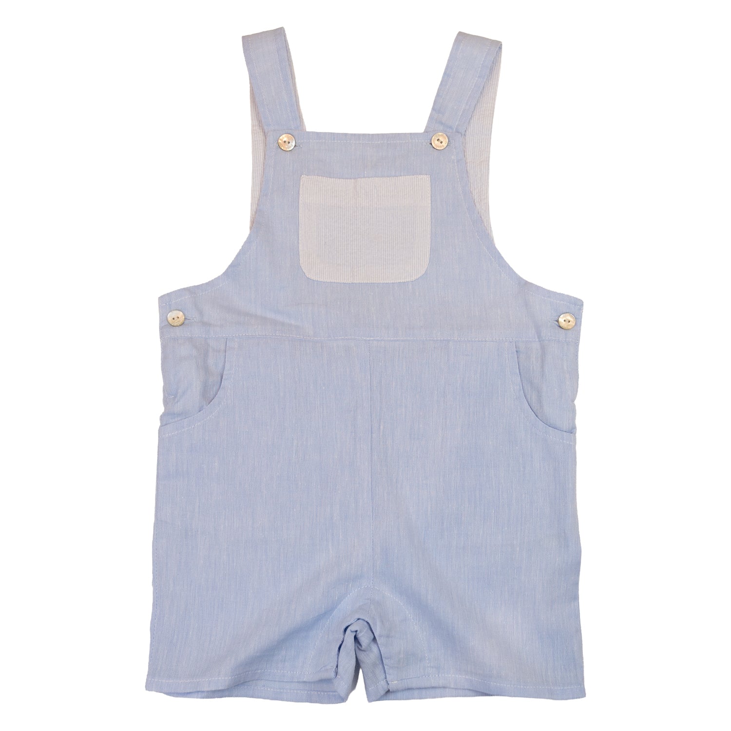 Baby Blue Dream Linen Dungarees