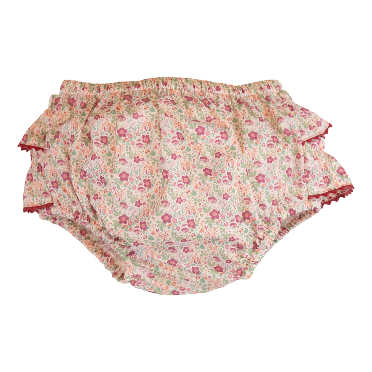 Baby Girl Dusty Pink Floral Frilly Bloomers