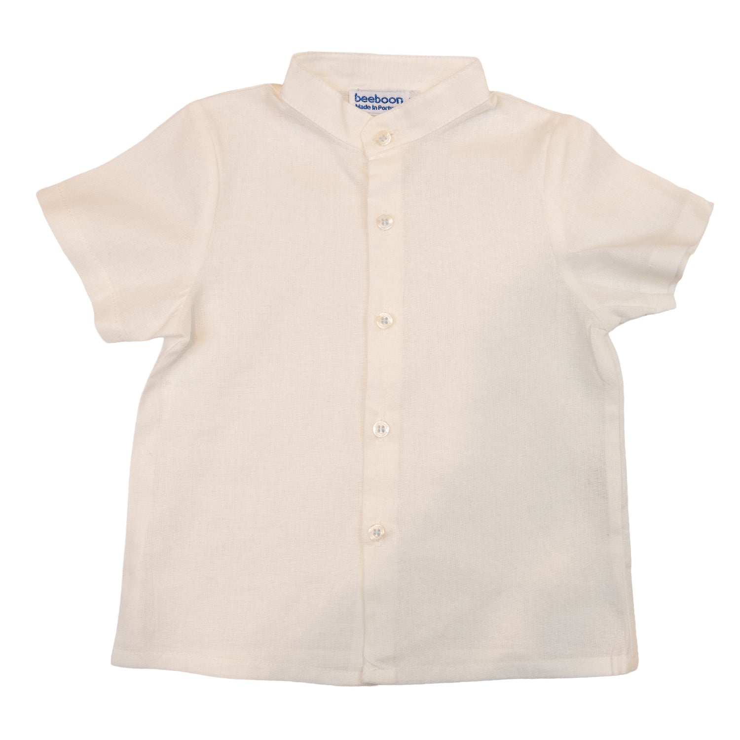 Boy Champagne Linen Short Sleeve Shirt