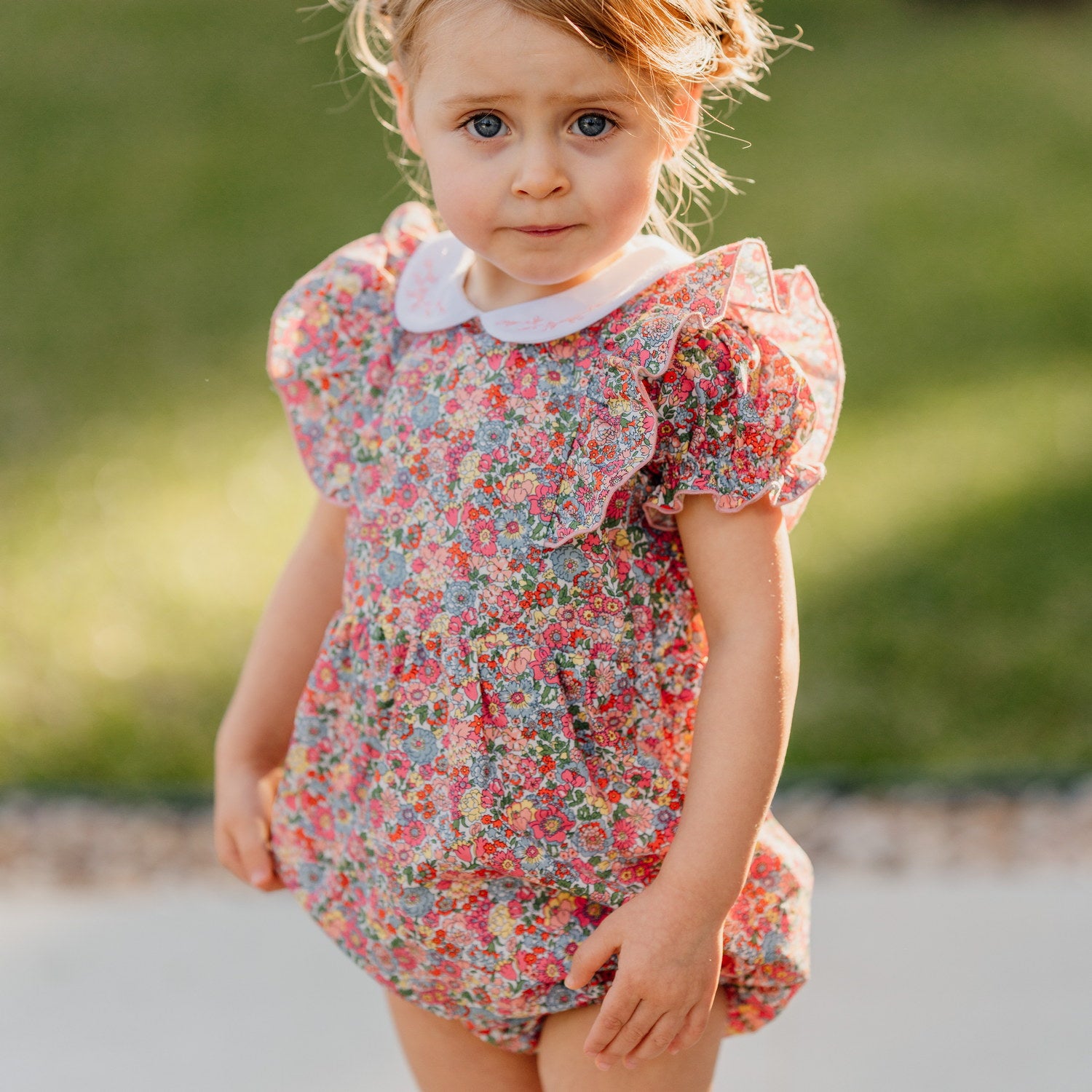 Baby Nell, Annie and May Liberty Ruffle Romper