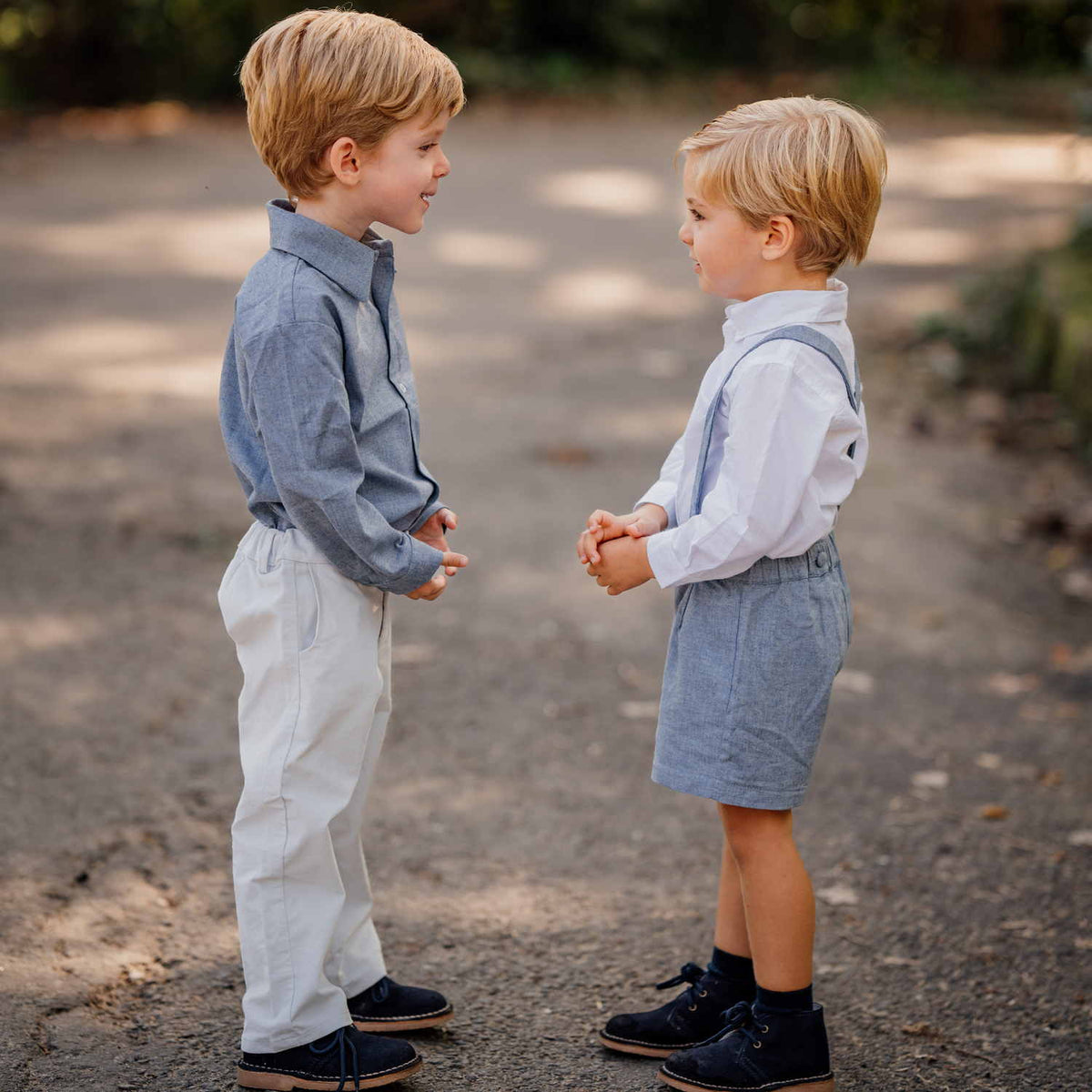 Boy Powder Blue Cord Classic Trousers
