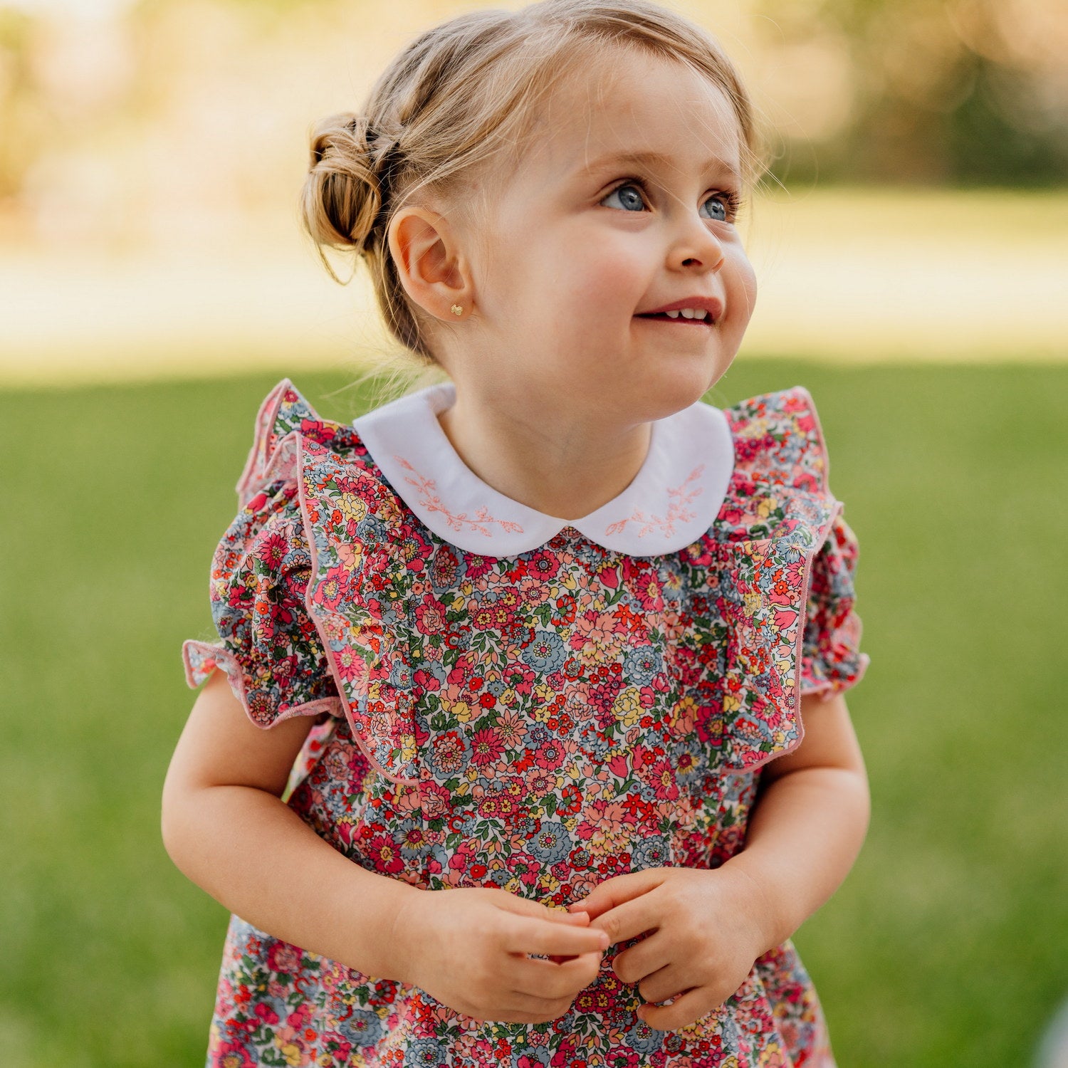 Baby Nell, Annie and May Liberty Ruffle Romper