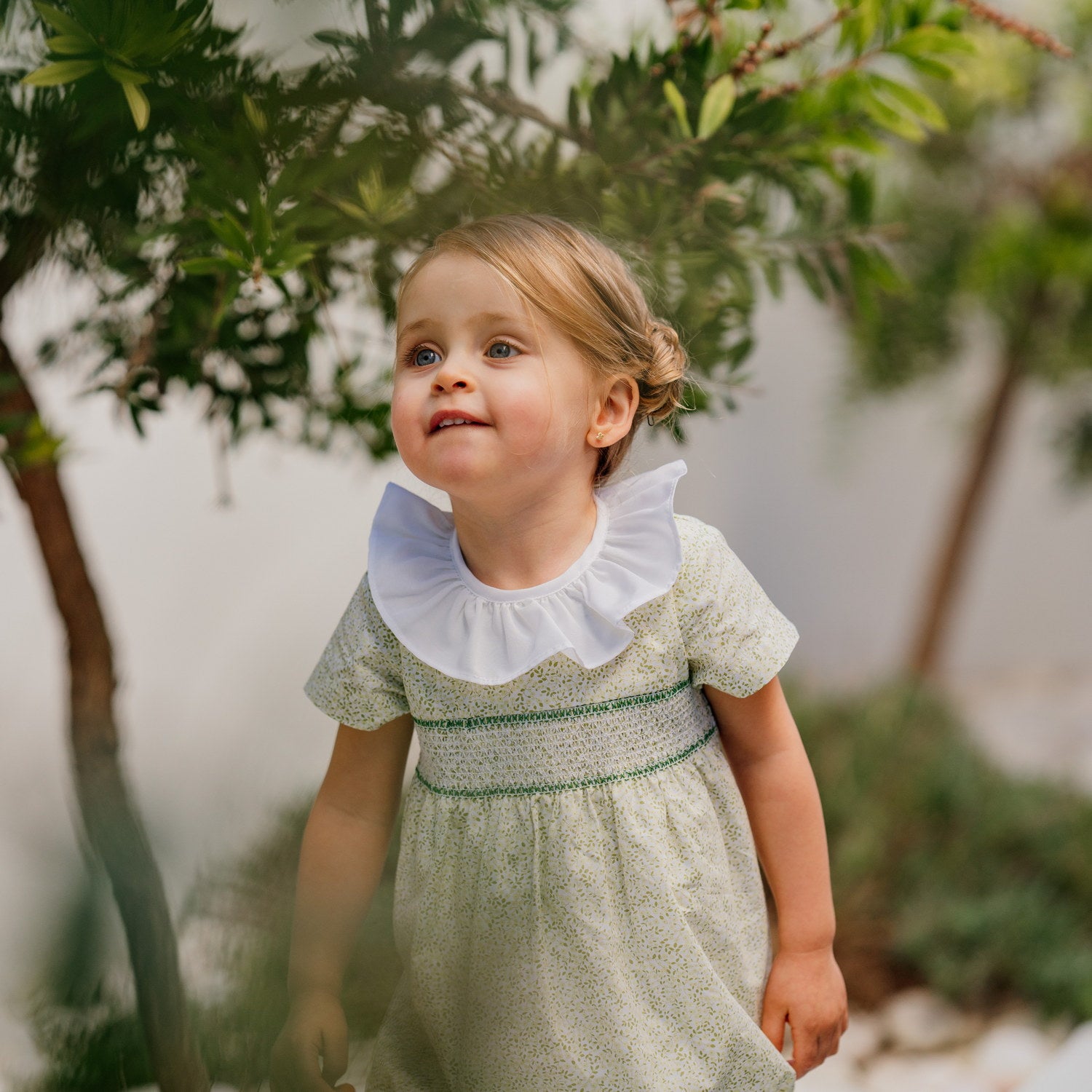 Baby Little Garden Hand Smocked Romper