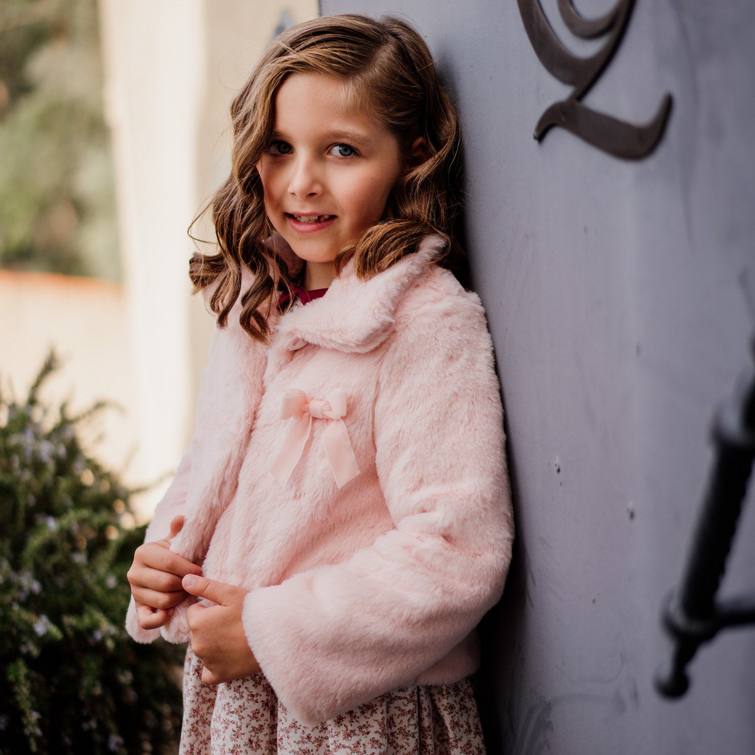 Girl Pink Faux Fur Jacket