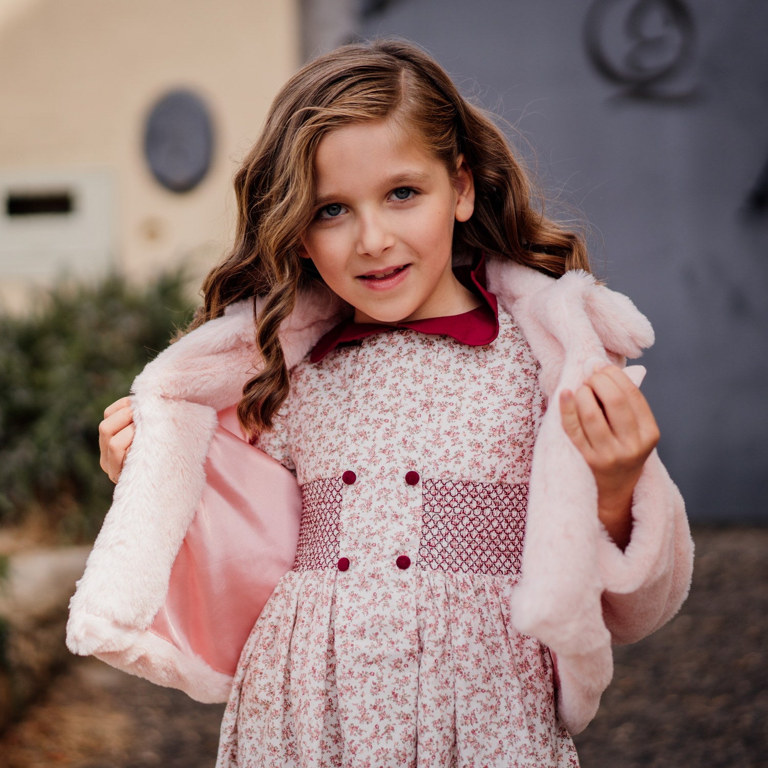 Girl Pink Faux Fur Jacket