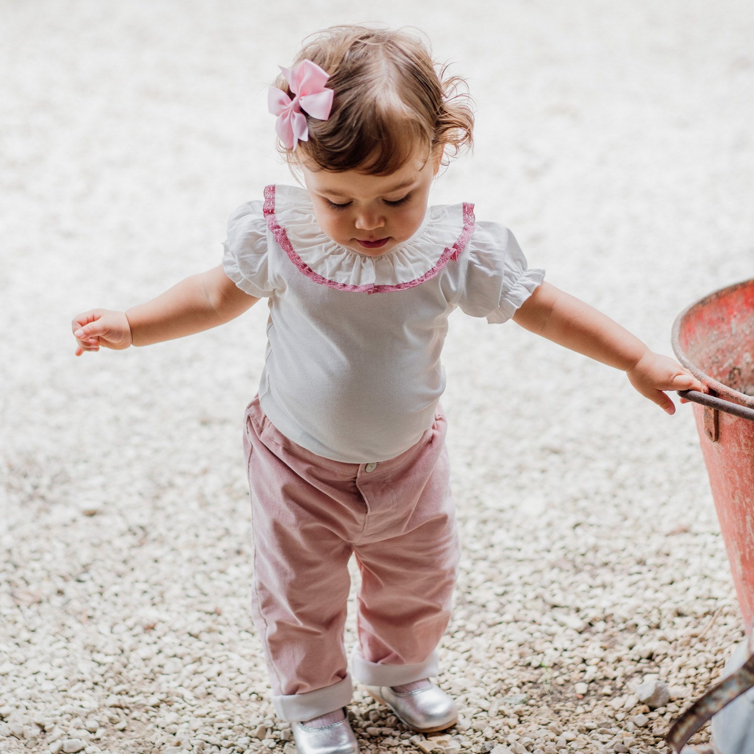 Baby Blush Pink Corduroy Trousers