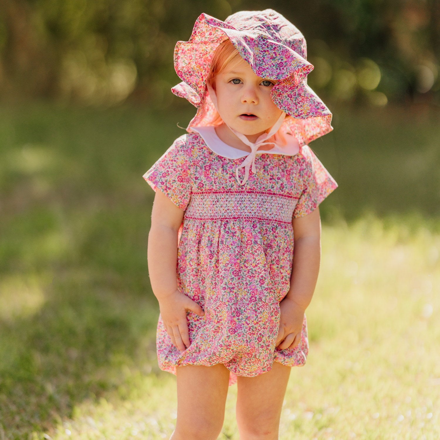 Baby Emma & Georgina Liberty Hand Smocked Romper