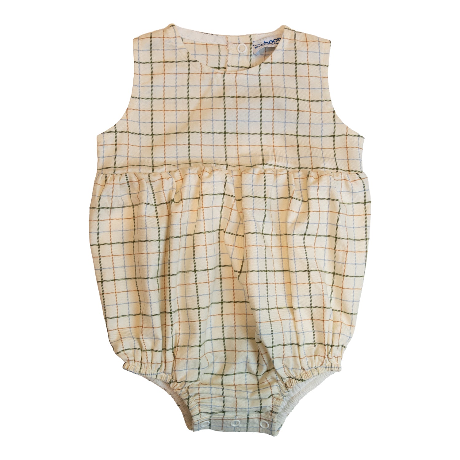 Baby Green Check Romper