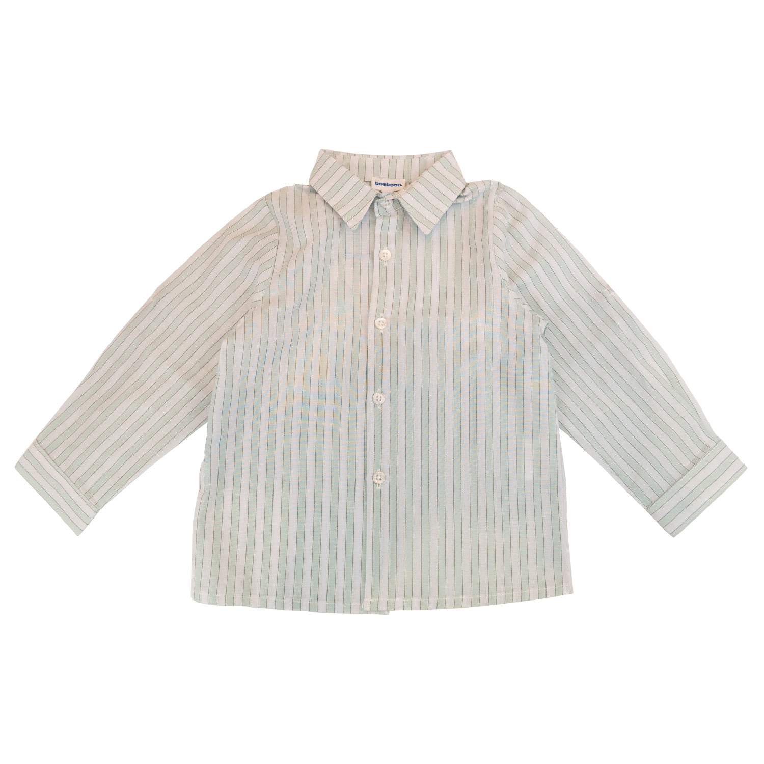 Boy Green & White Stripe Classic Shirt