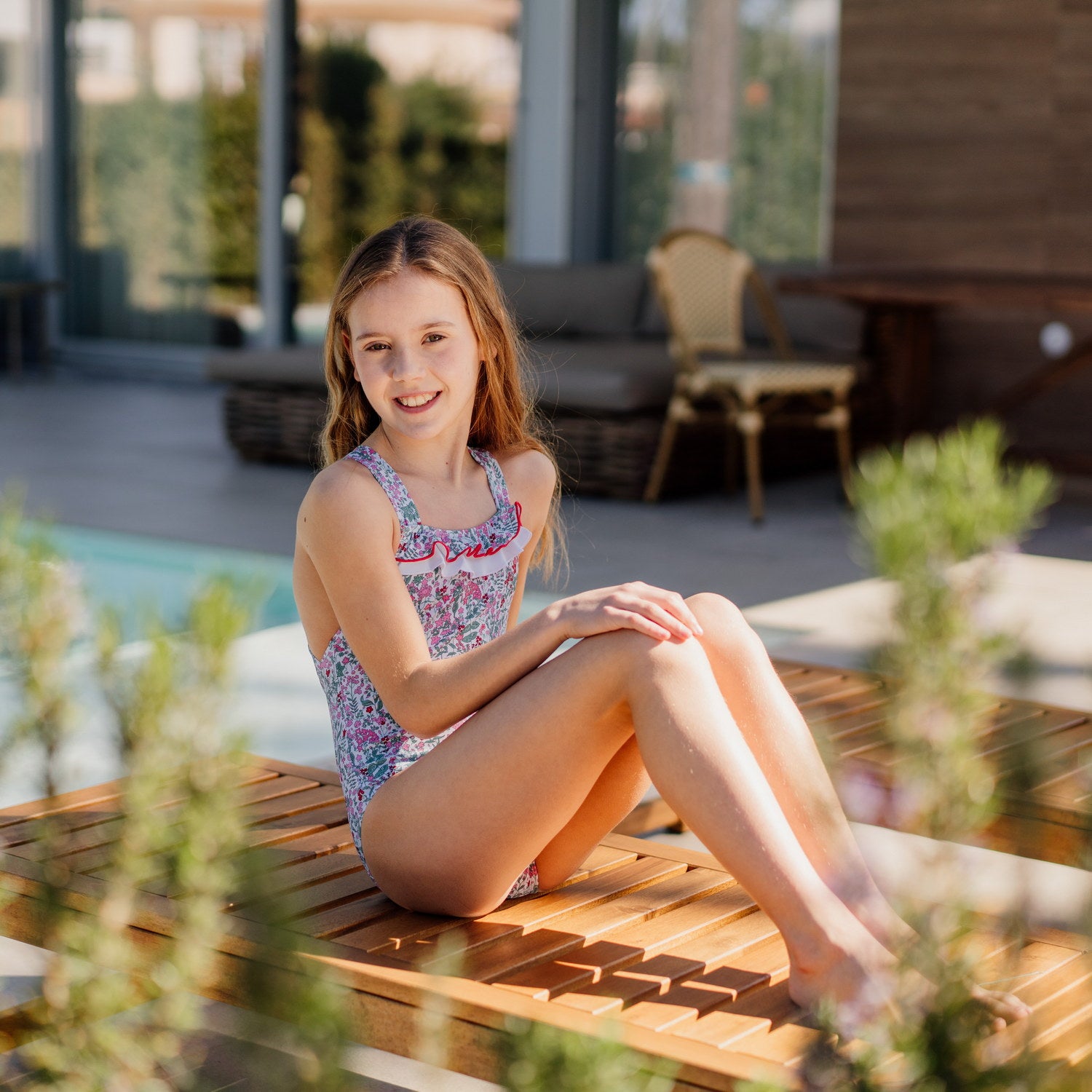 Girl Liberty Flowers Swimsuit