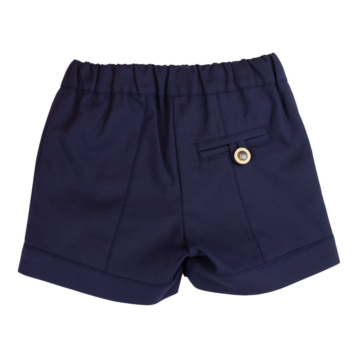 Girl Navy Pique Sailor Shorts