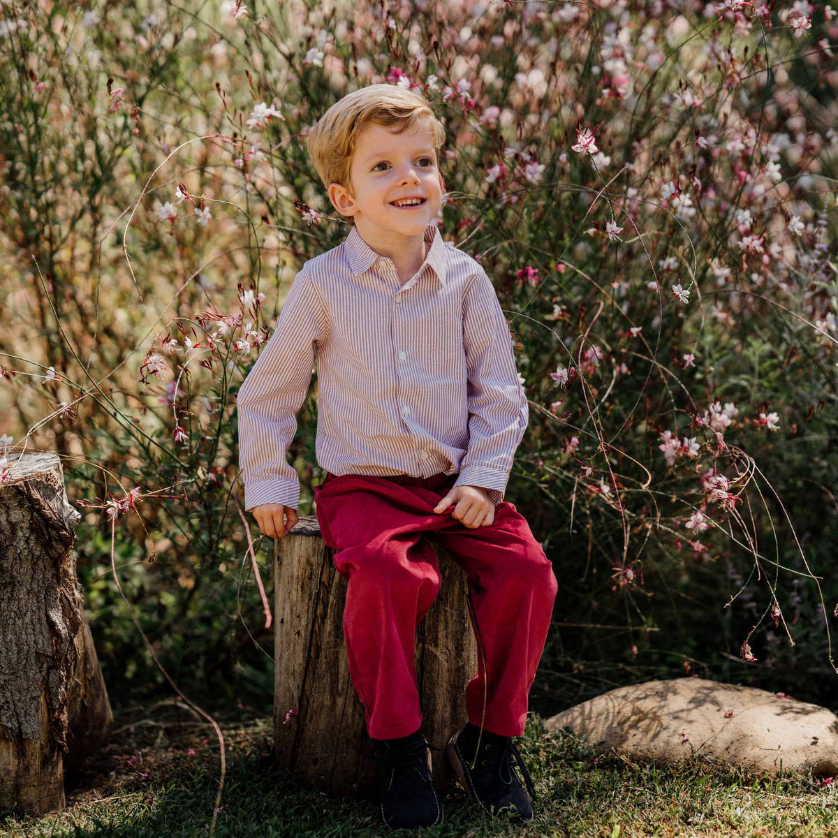 Baby Burgundy Corduroy Trousers