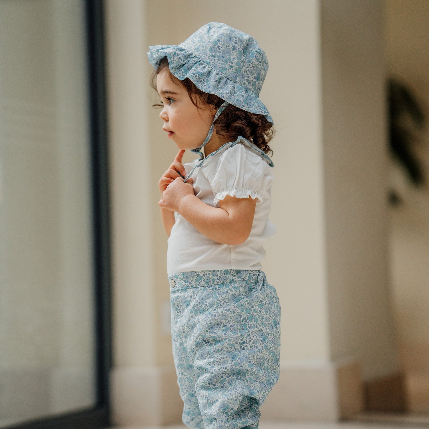 Baby Blue Floral Hat