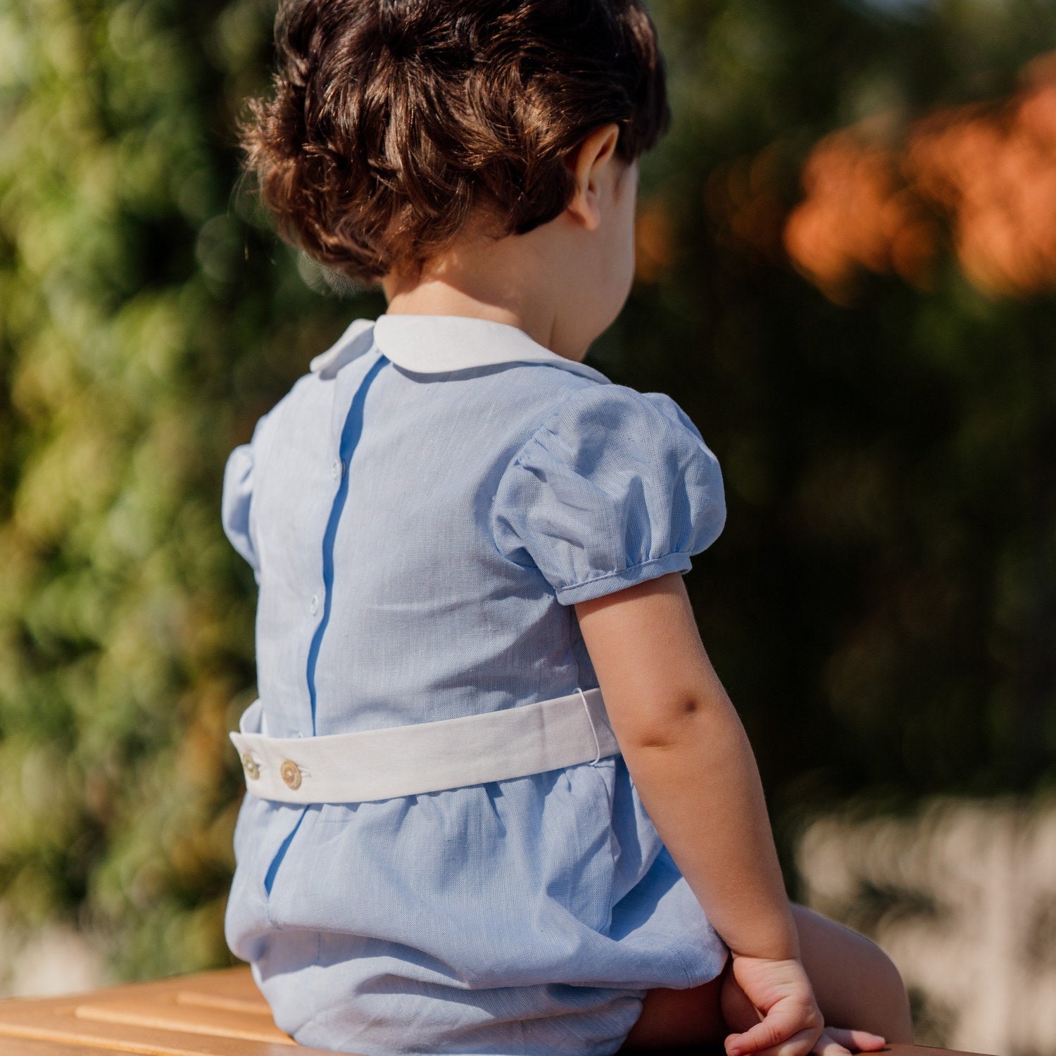 Baby Blue Dream Linen Romper