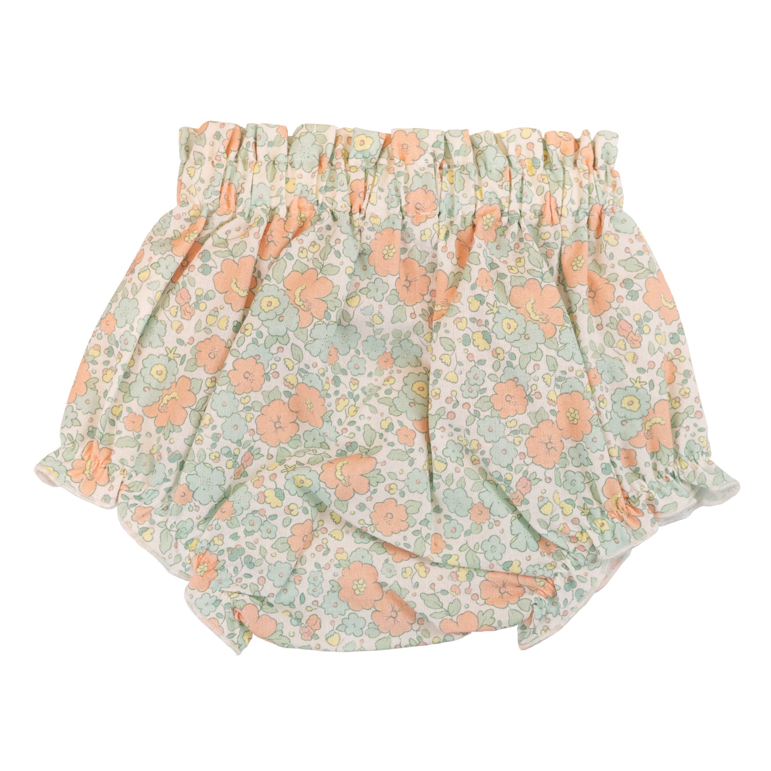 Baby Green & Coral Floral Bloomers
