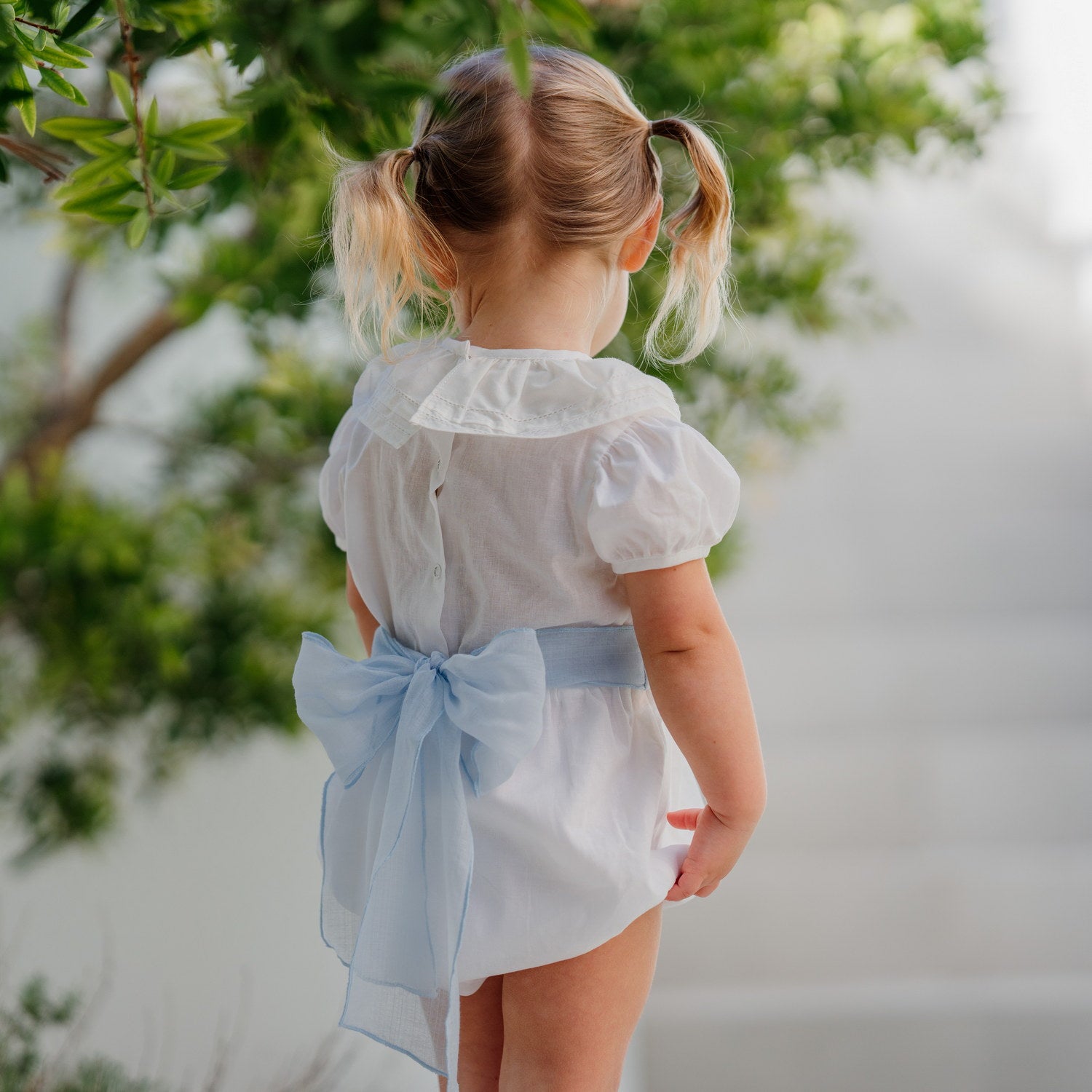 Baby Champagne Linen Romper